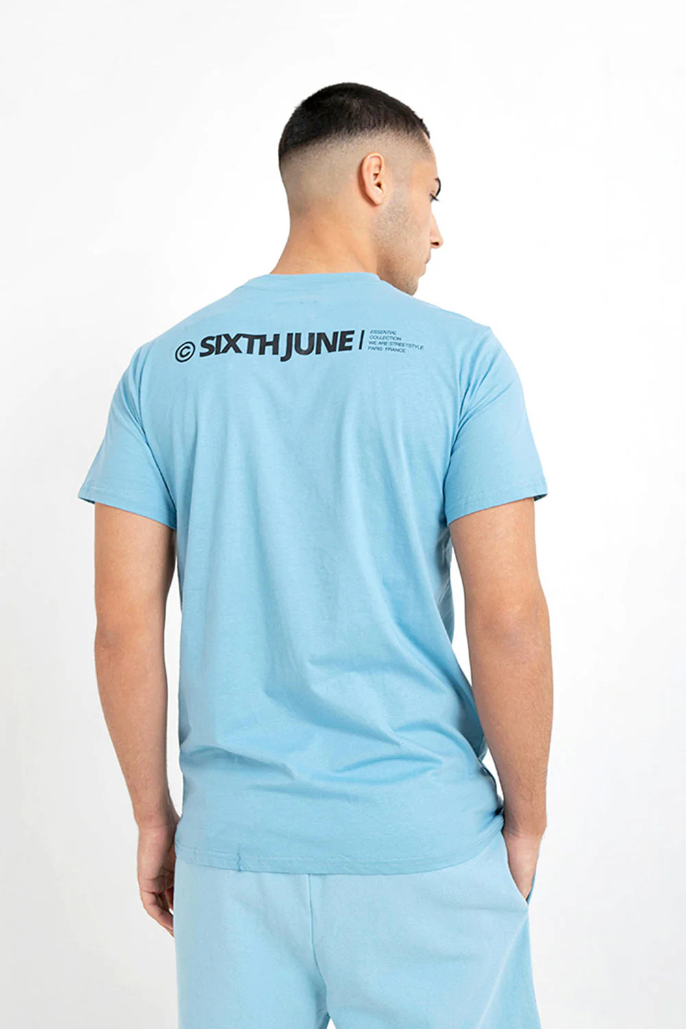 T-shirt essential logo Bleu clair - Image 5