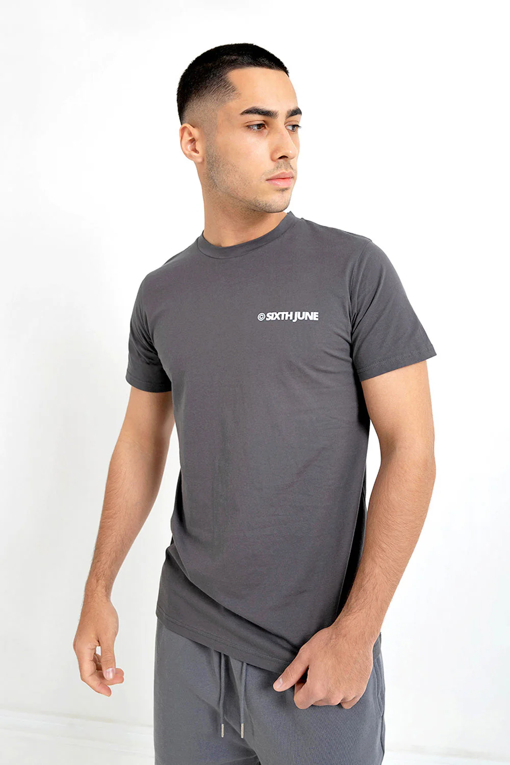 T-shirt essential logo Gris foncé