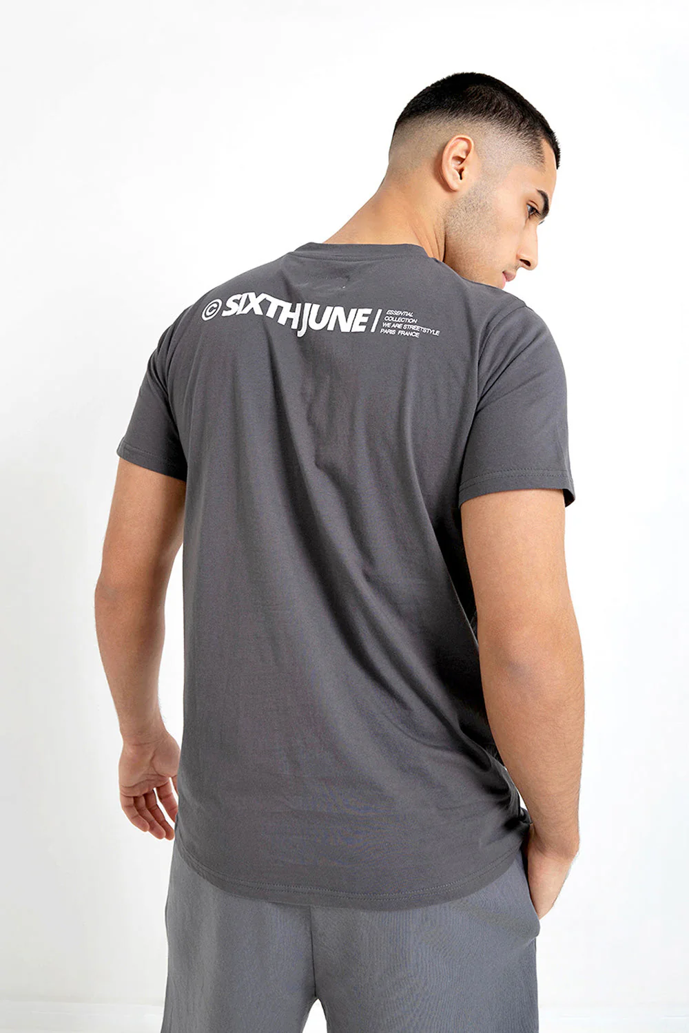 T-shirt essential logo Gris foncé - Image 4