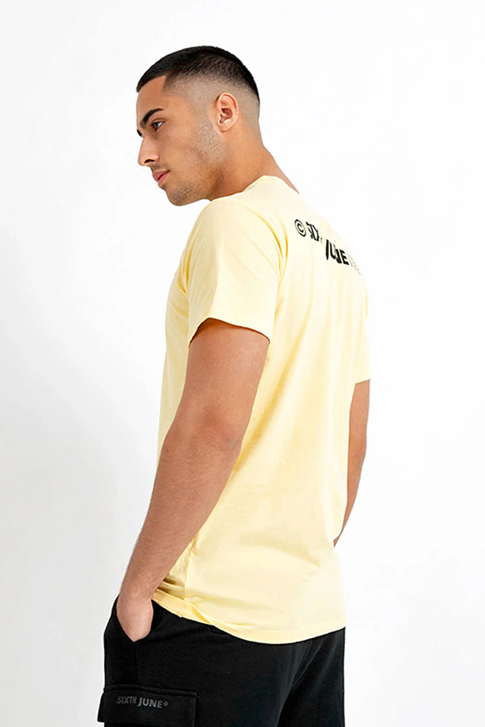 T-shirt essential logo Jaune - Image 4