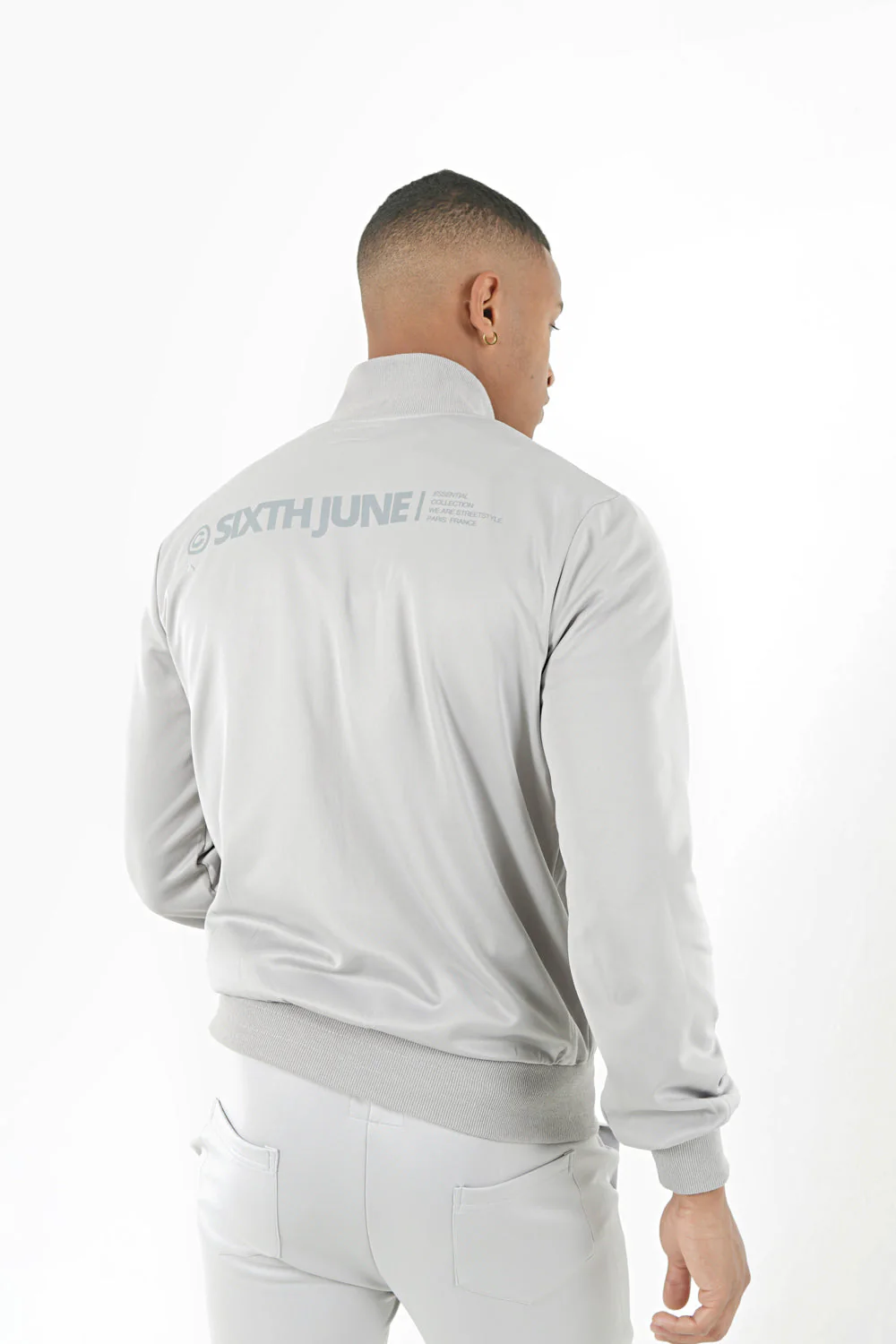 Veste jogging logo Gris - Image 5