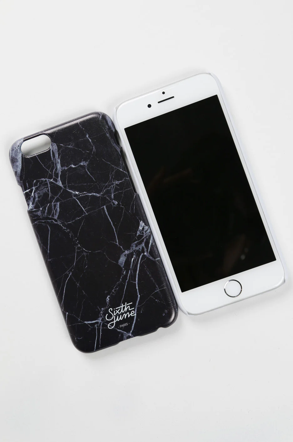 Coque iPhone 6 marbre noir 1428A - Image 3