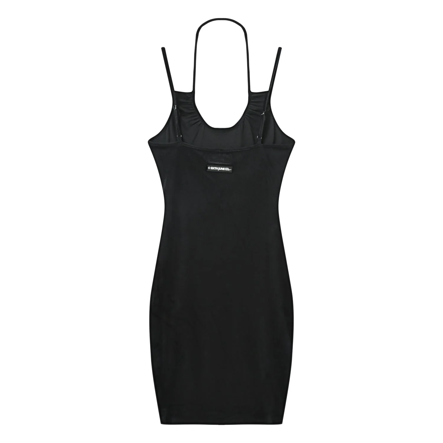 Robe croisée velours côtelé Noir - Image 5