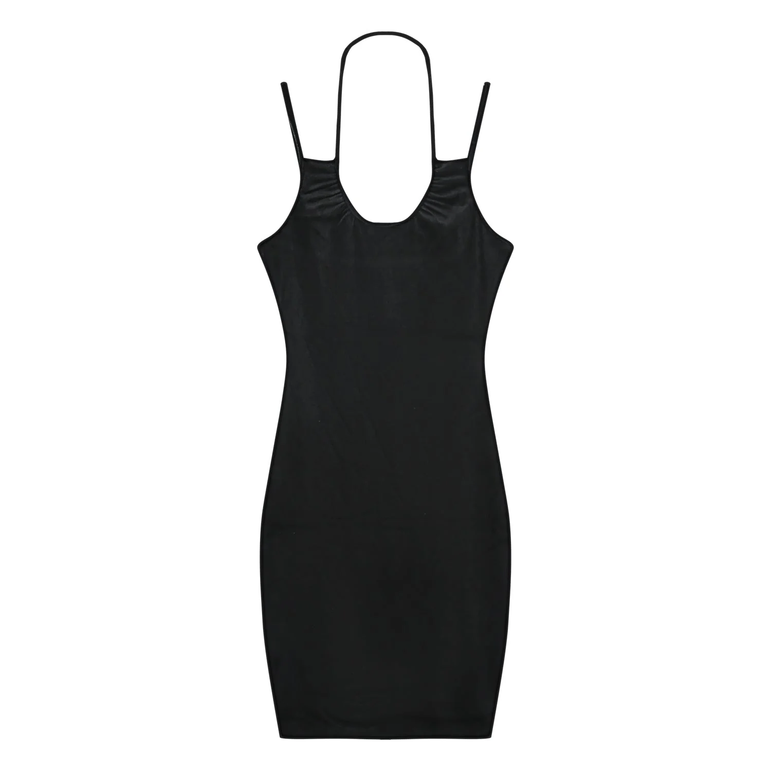 Robe croisée velours côtelé Noir - Image 6