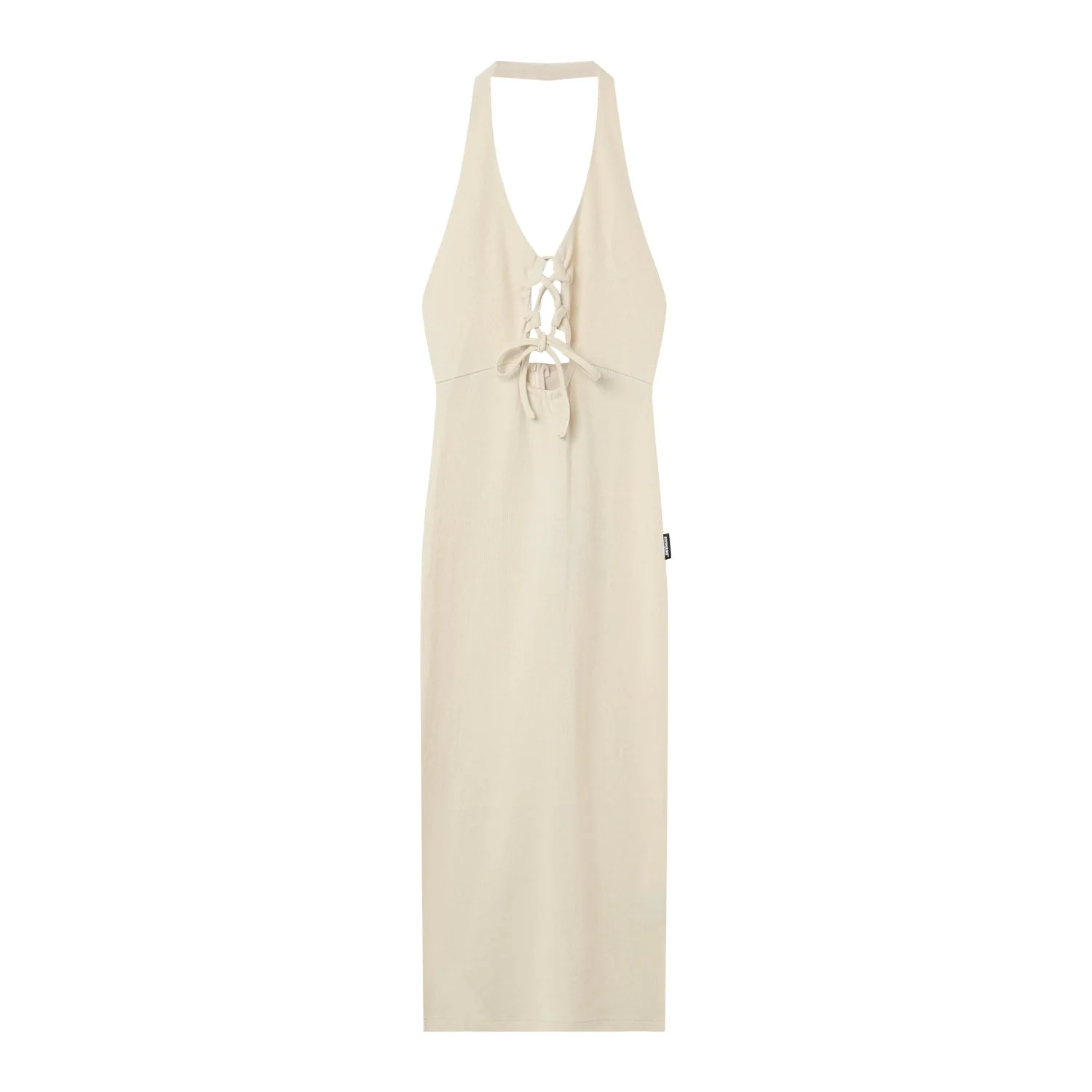 Robe côtelé cordons Beige - Image 6