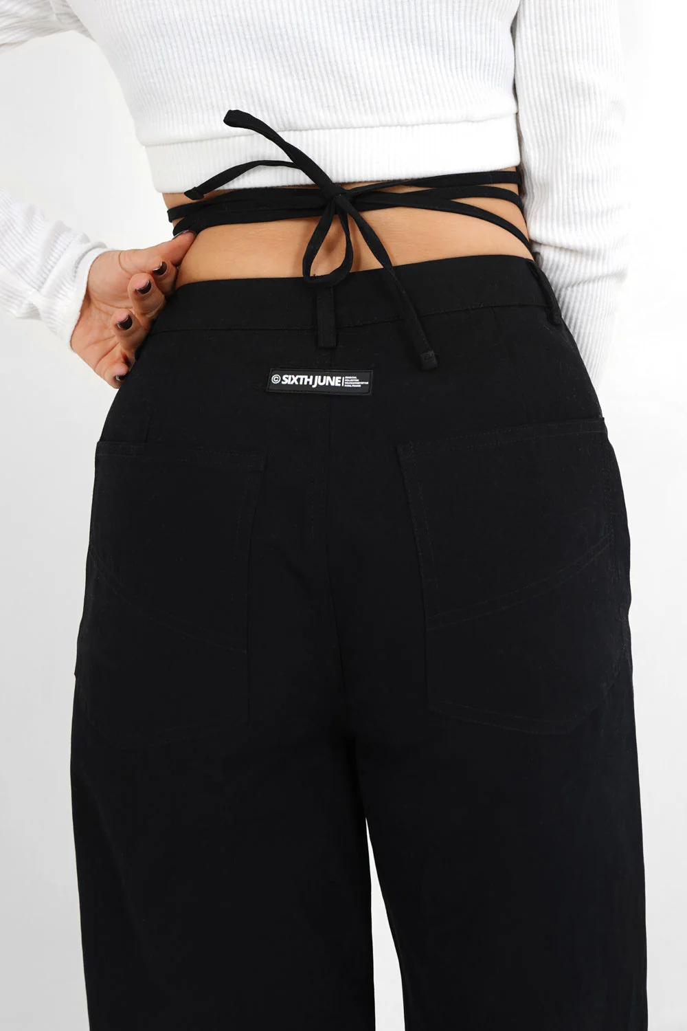Pantalon droit sergé cordons Noir - Image 3