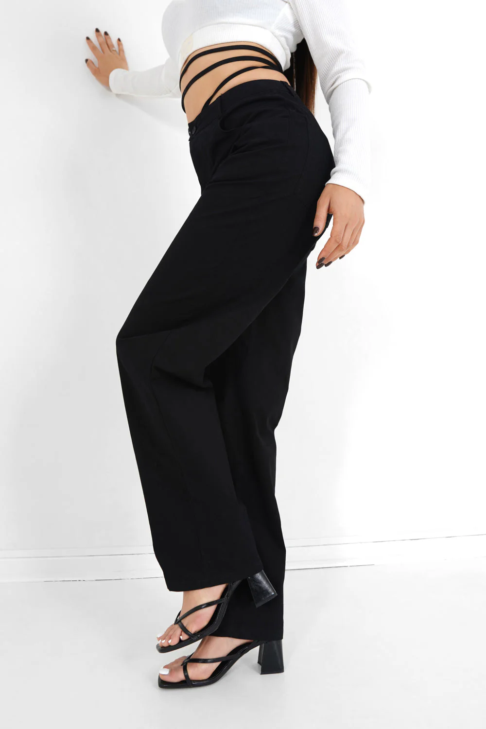 Pantalon droit sergé cordons Noir - Image 4