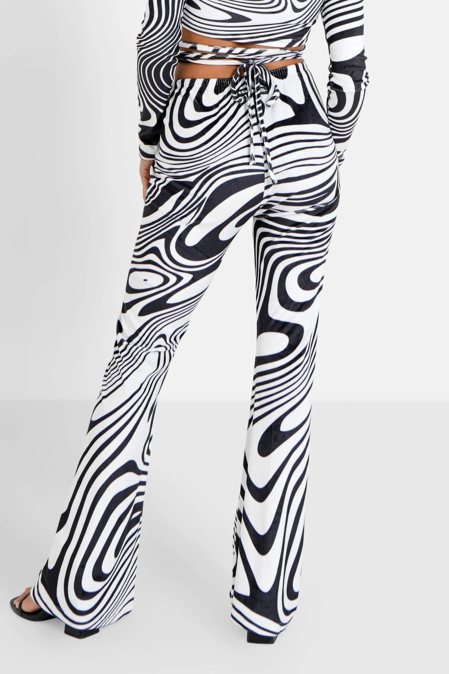 Pantalon psychédélique cordons Noir - Image 5