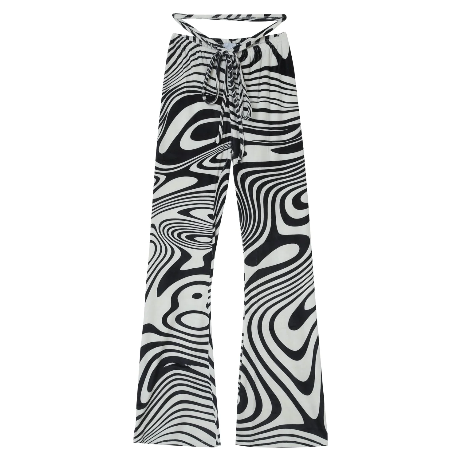 Pantalon psychédélique cordons Noir - Image 6