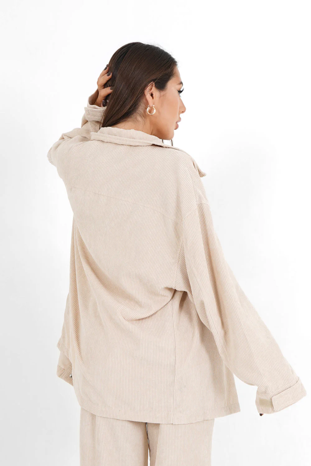 Veste velours côtelé Beige clair - Image 5