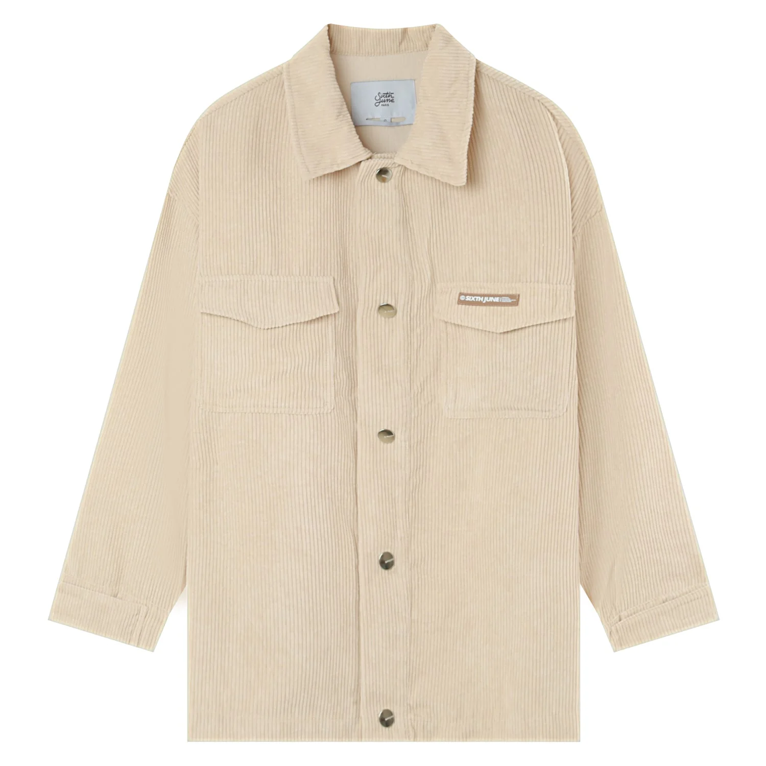 Veste velours côtelé Beige clair - Image 6