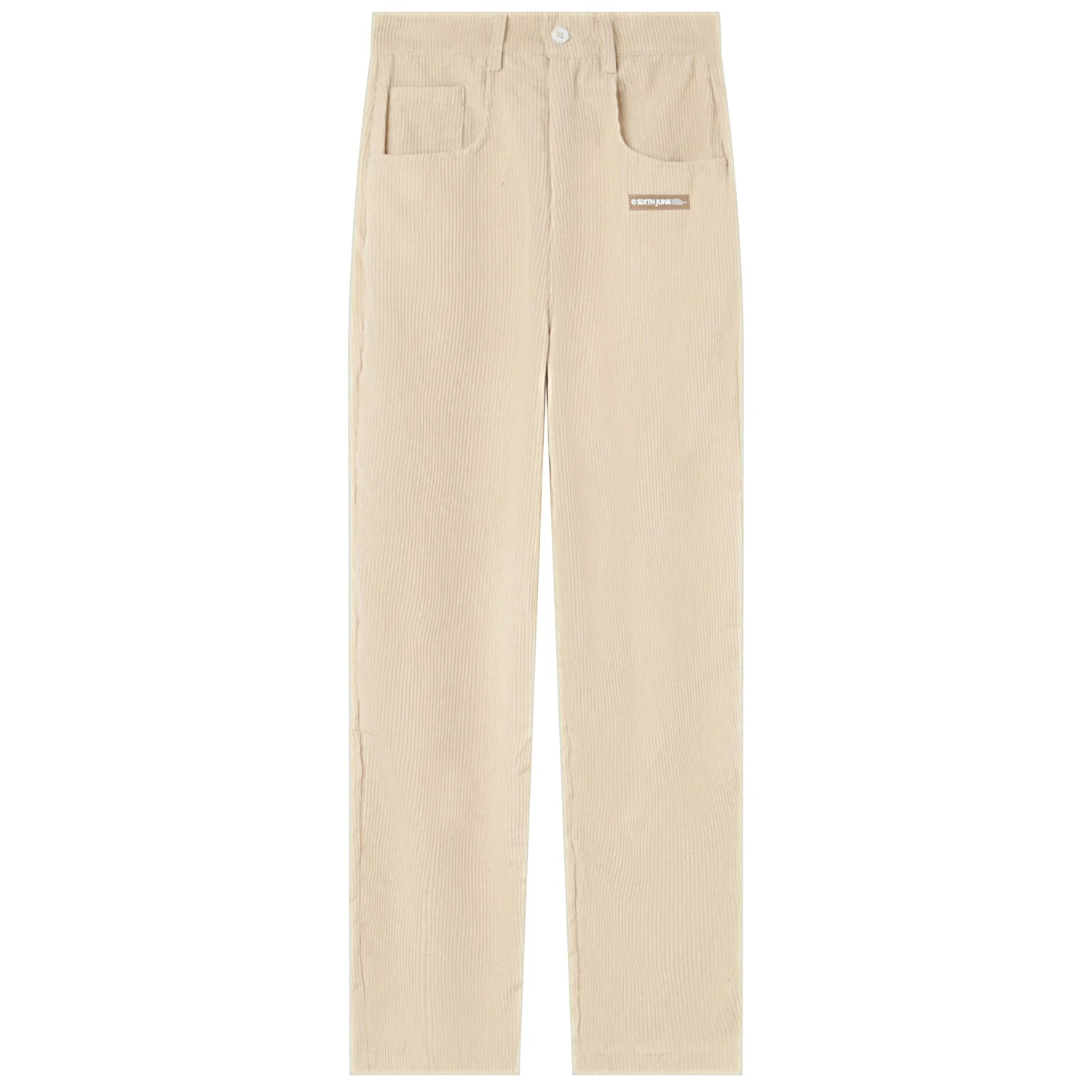 Pantalon droit velours côtelé Beige - Image 6