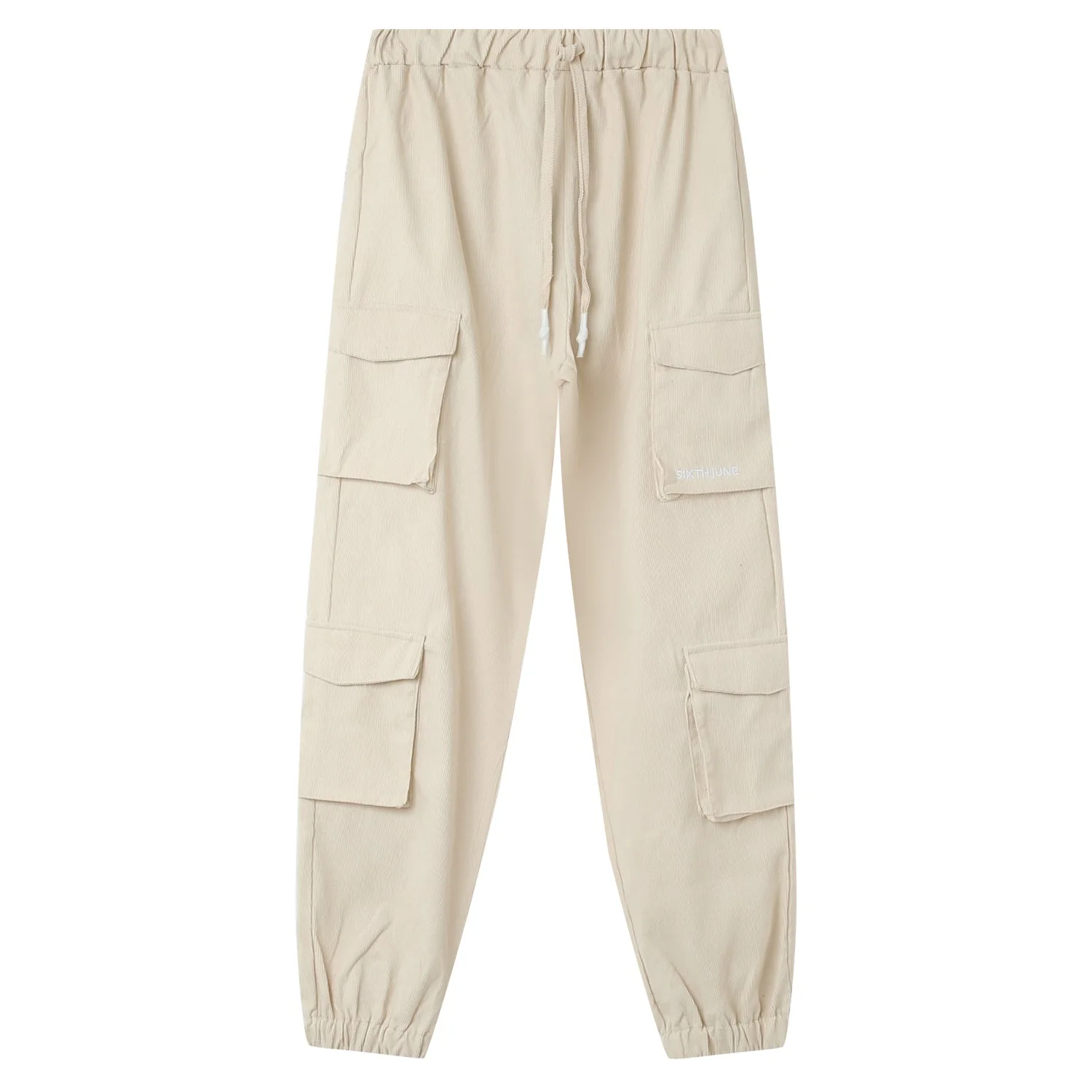 Pantalon cargo côtelé Beige - Image 6