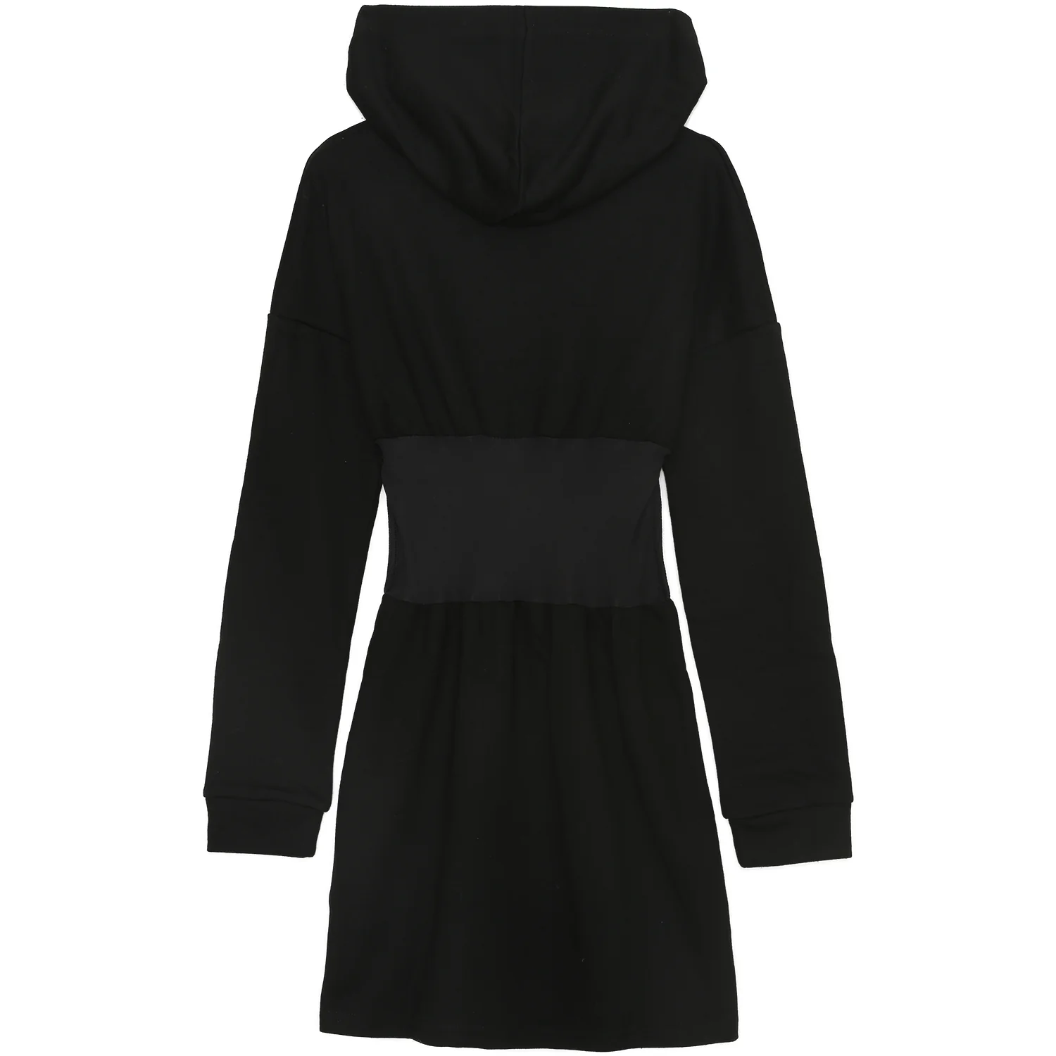 Robe sweat capuche corset noir - Image 7
