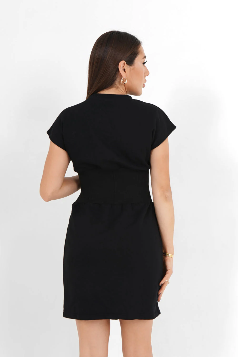 Robe courte corset Noir - Image 5