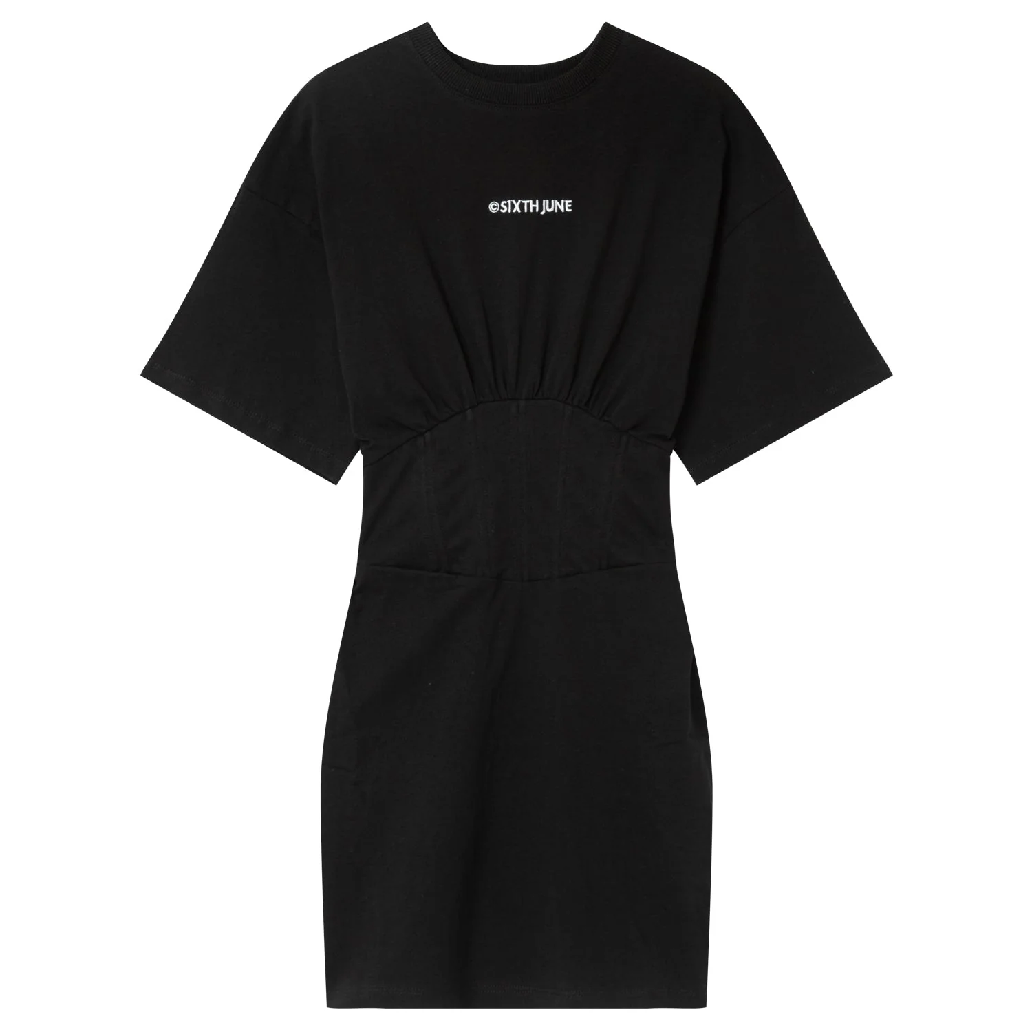 CORSET logo s/s mini dress - Image 6