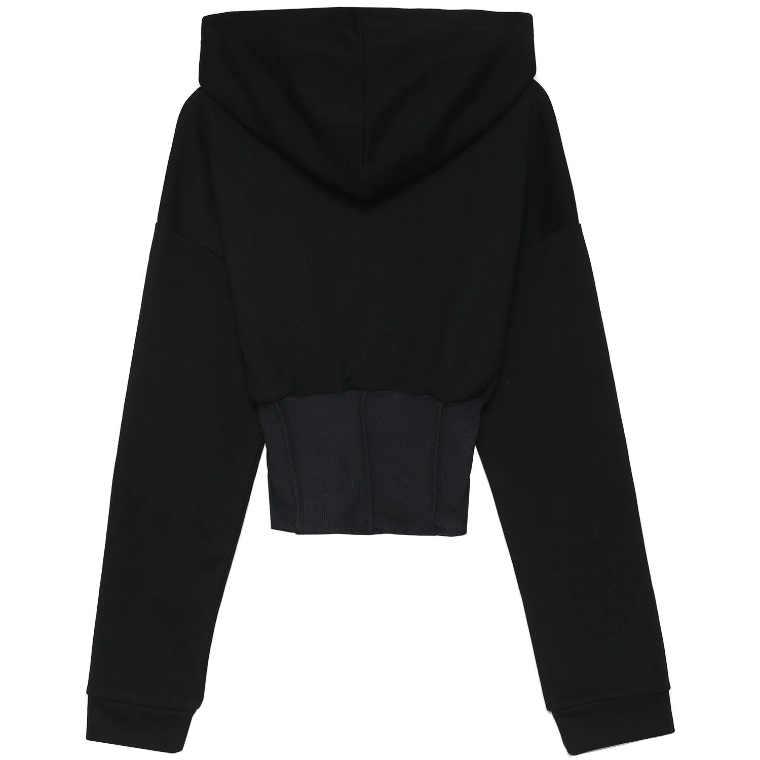 Sweatshirt capuche corset Noir - Image 7