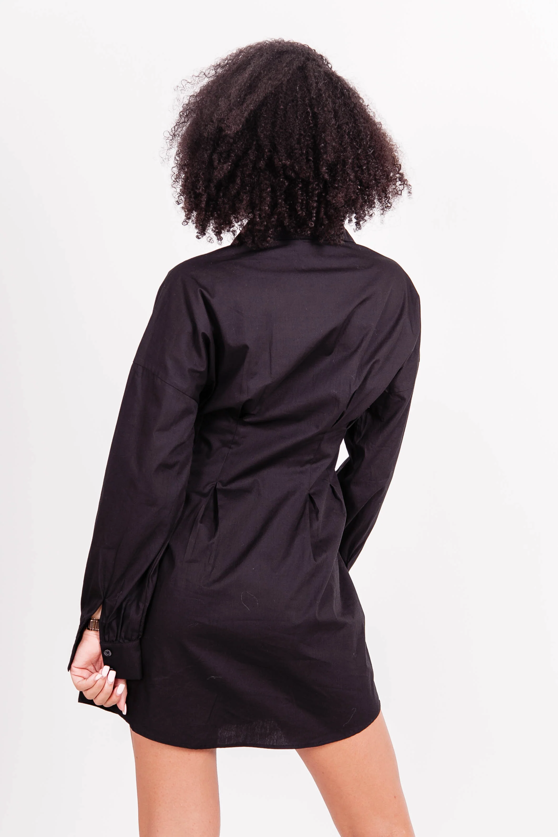 Robe chemise corset noir - Image 5