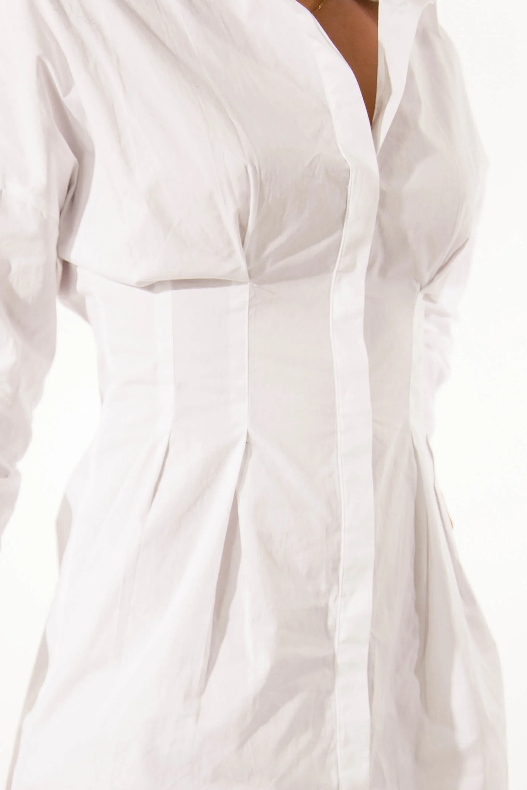 Robe chemise corset blanc - Image 3