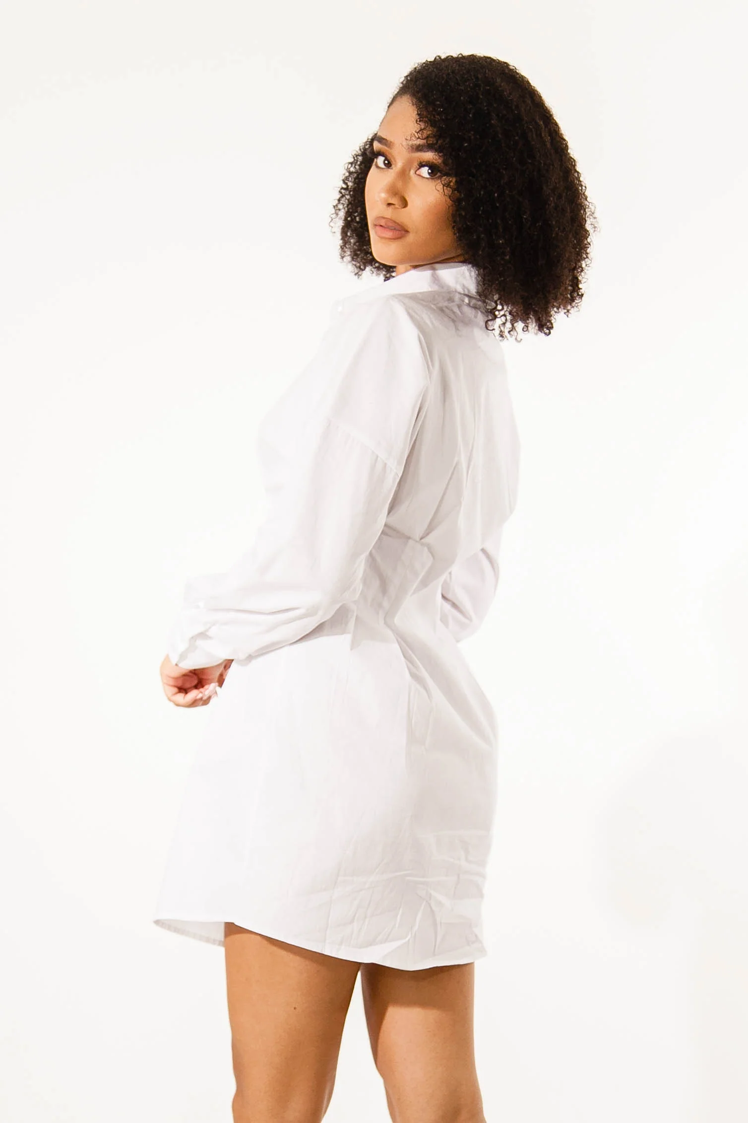 Robe chemise corset blanc - Image 4