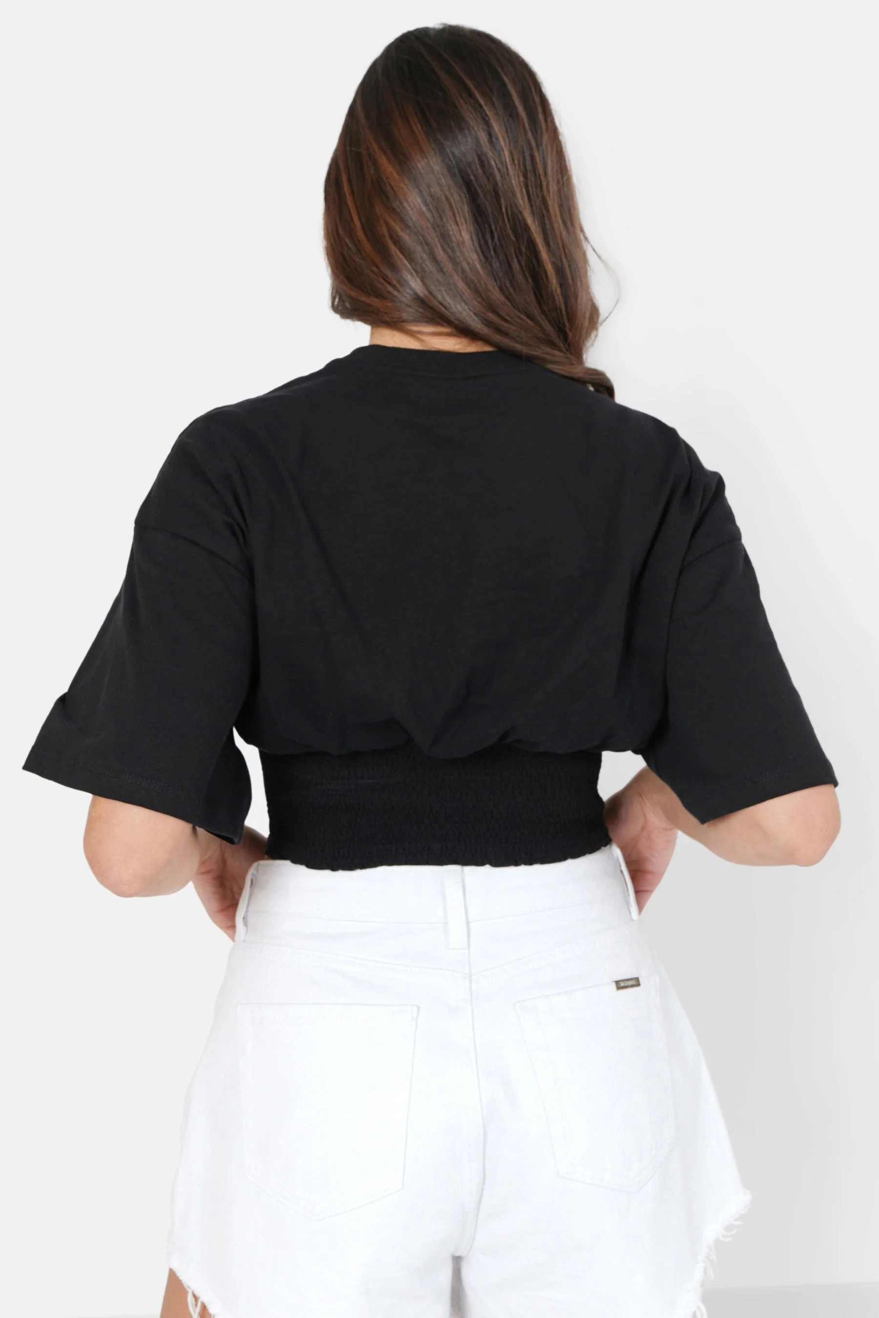 T-shirt corset court Noir - Image 5