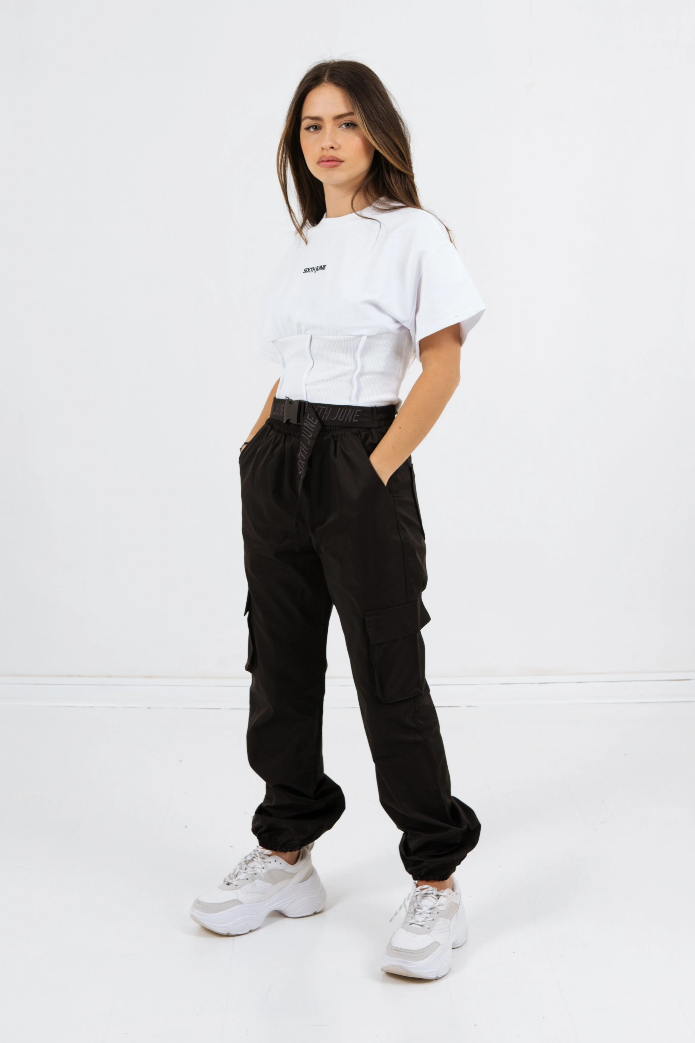 T-shirt corset court blanc - Image 2