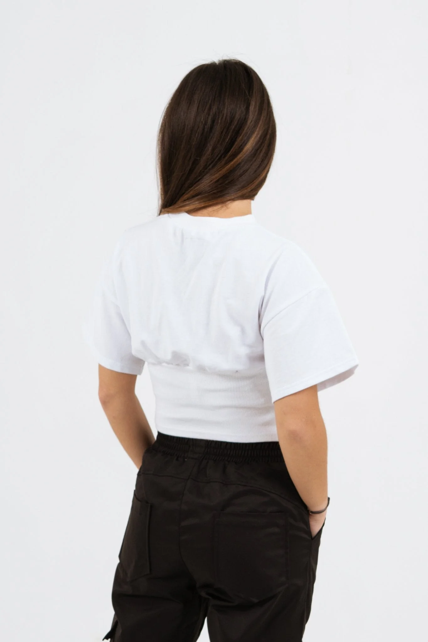 T-shirt corset court blanc - Image 4
