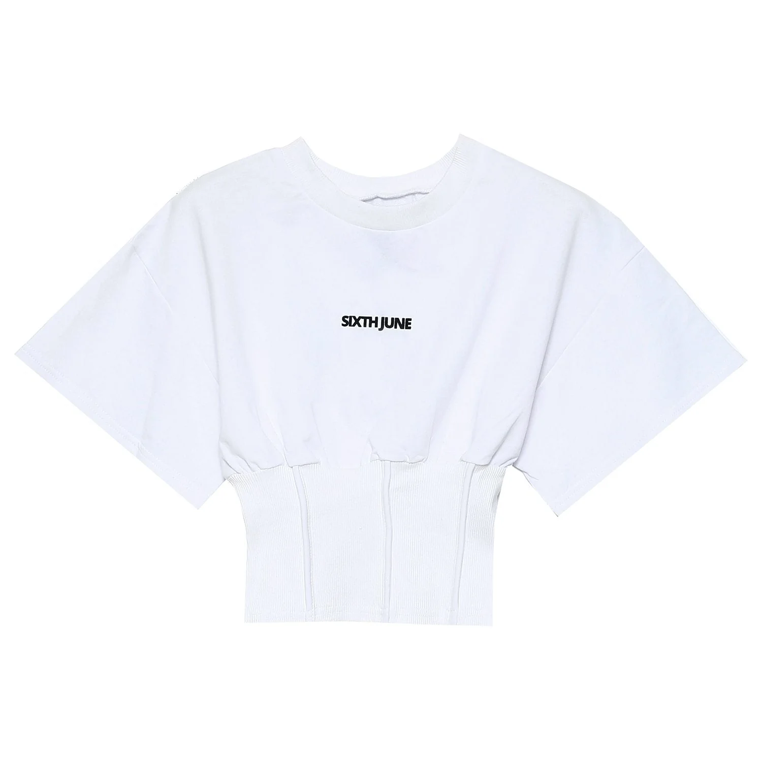 T-shirt corset court blanc - Image 5