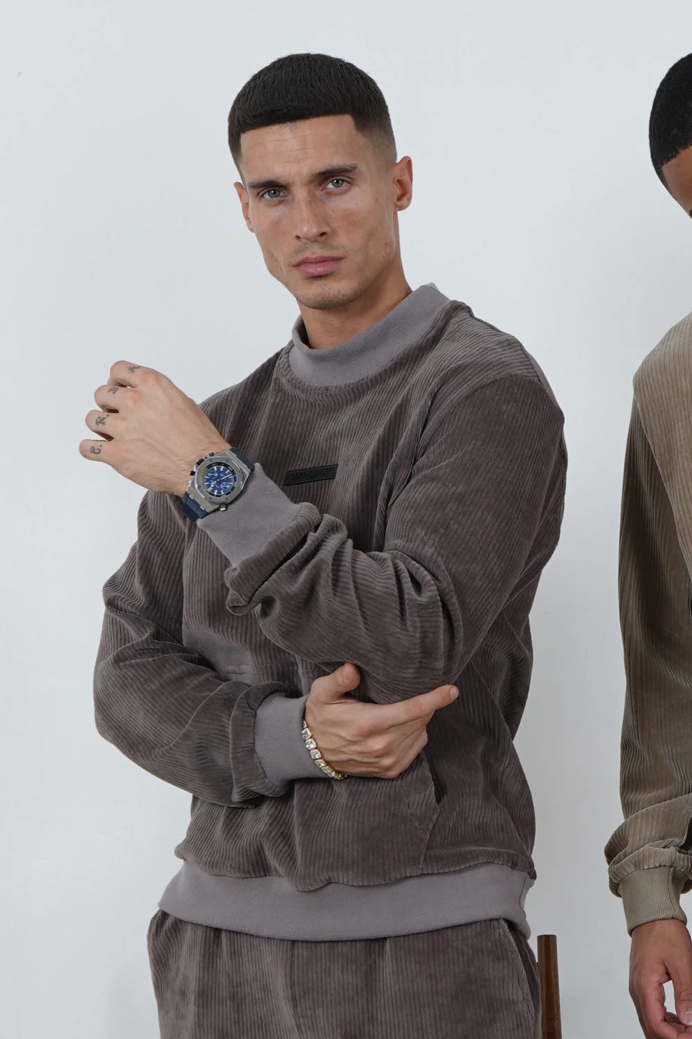 Sweat cosy logo brodé Gris - Image 2