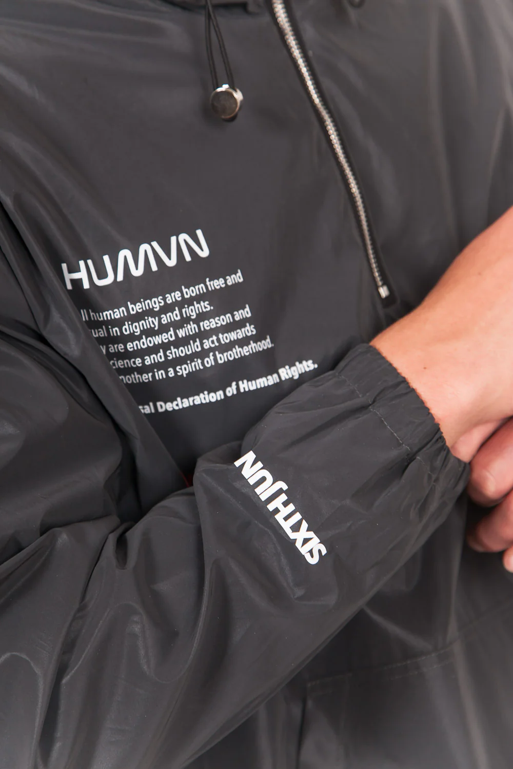 Coupe vent réfléchissant human logo noir - Image 5