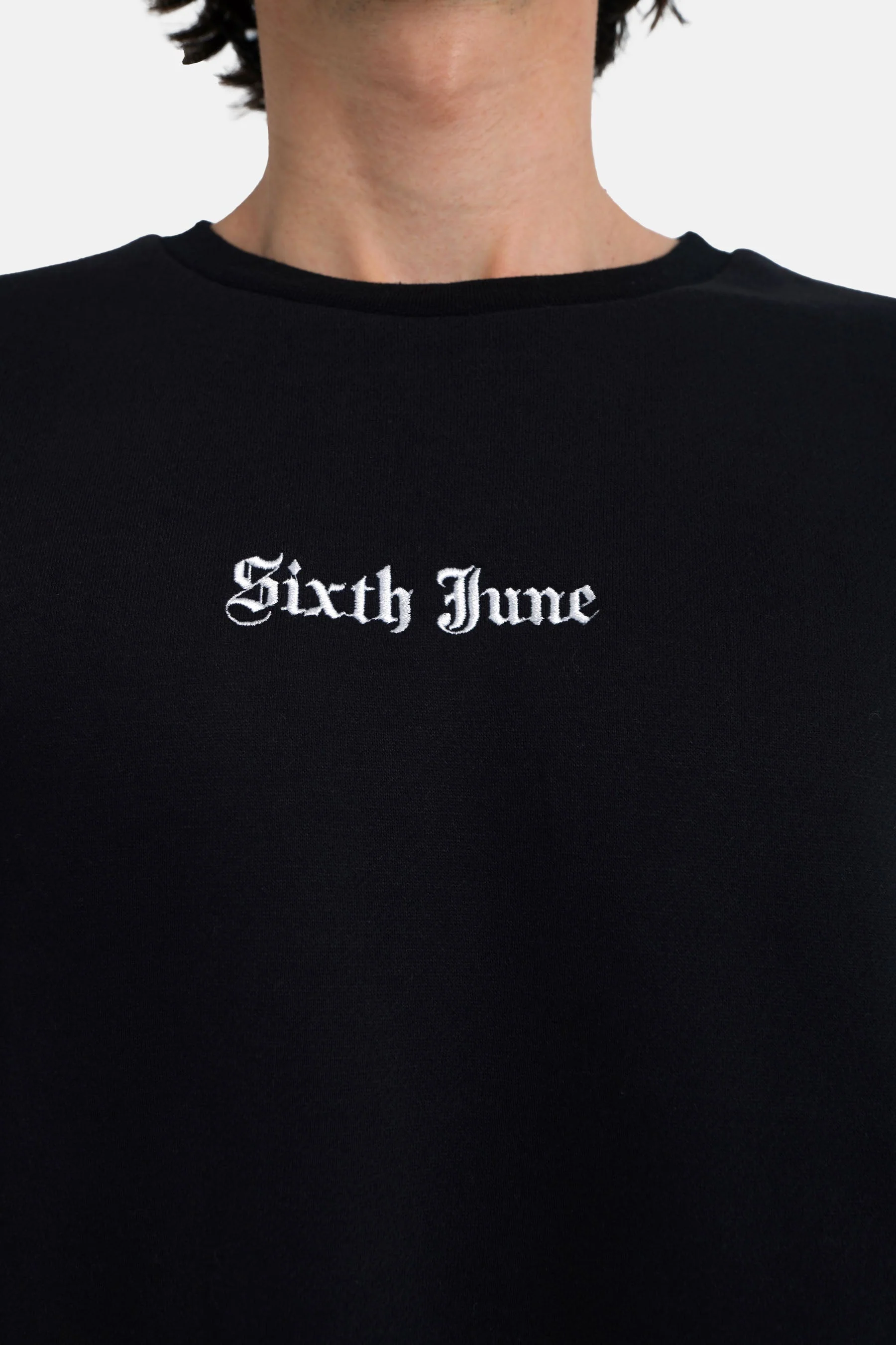 Sweatshirt broderies crew Noir - Image 4