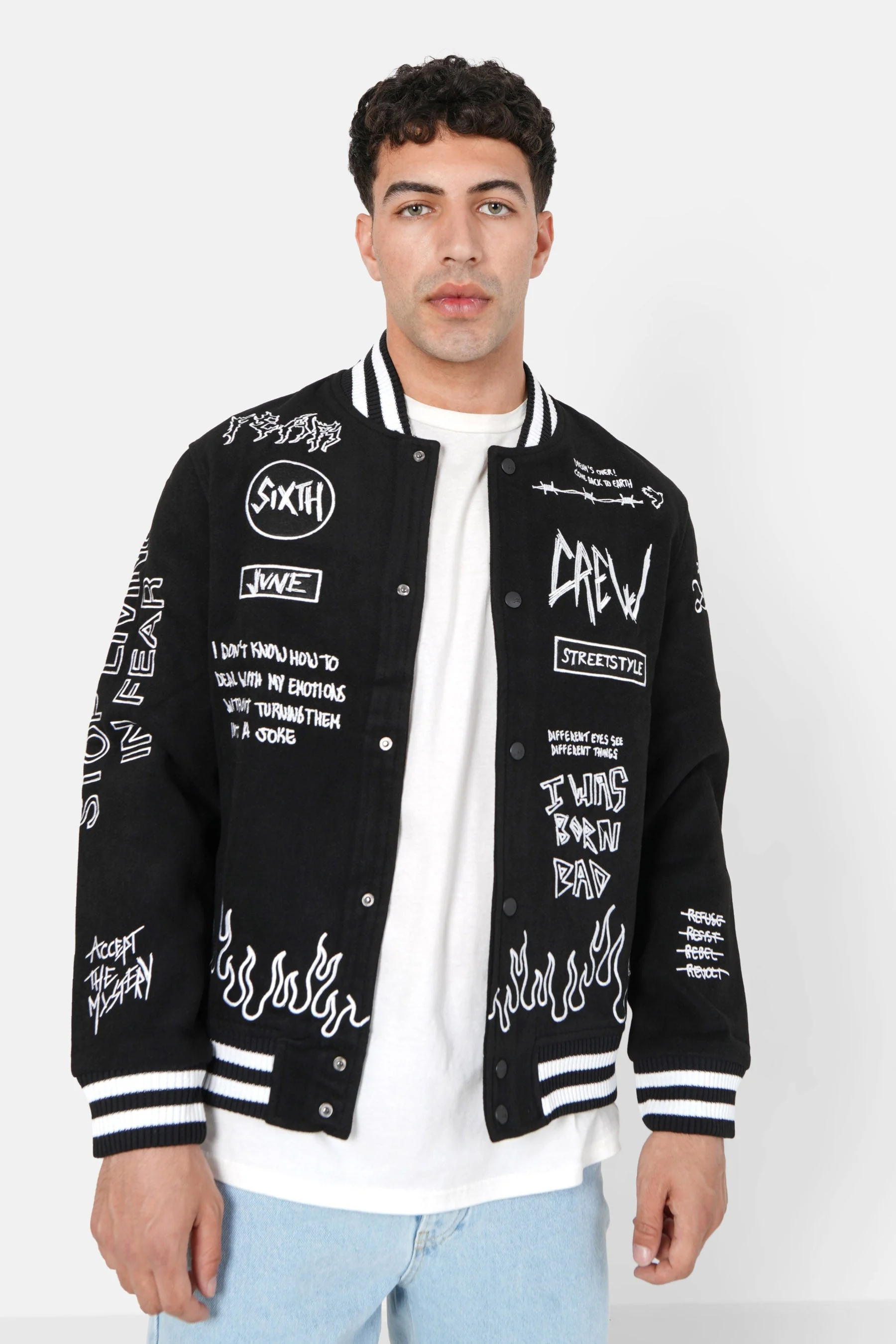 Veste customisée crew Noir