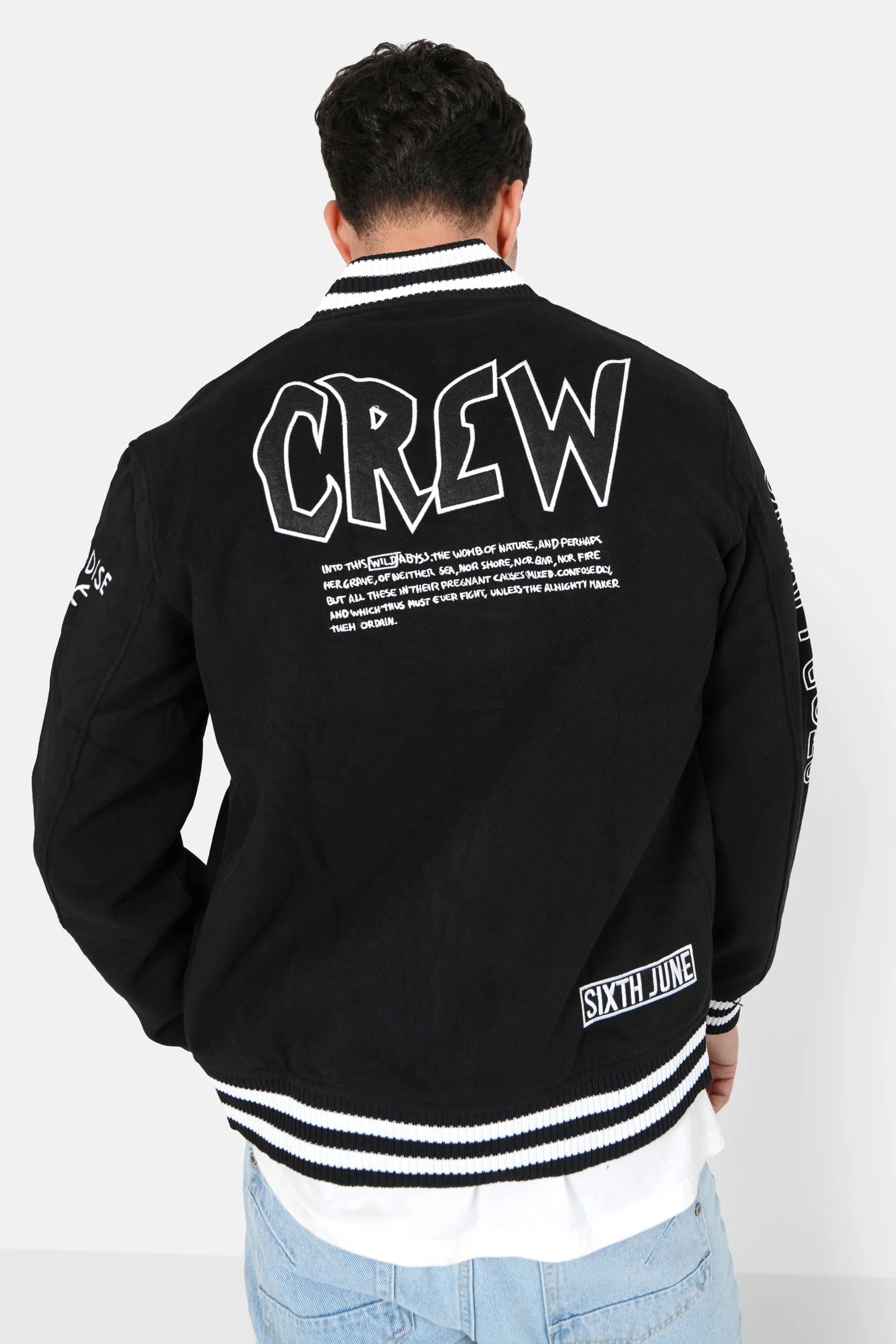 Veste customisée crew Noir - Image 5