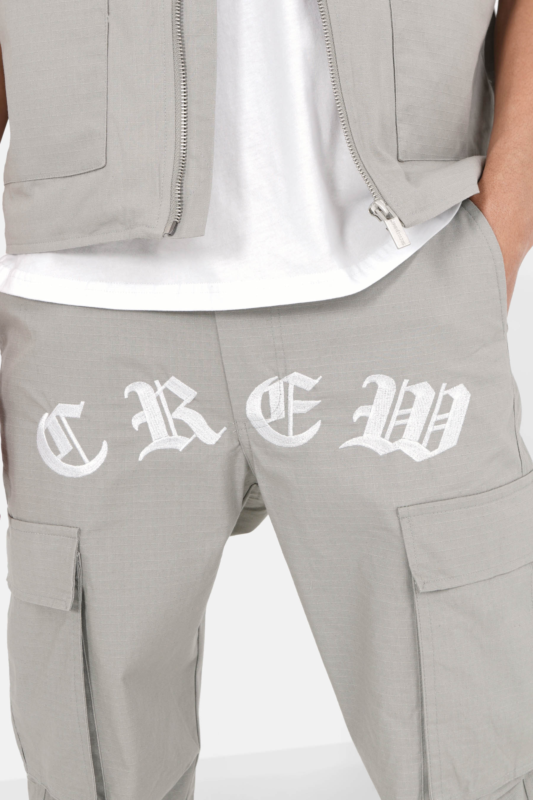 Pantalon crew résistant Gris clair - Image 3