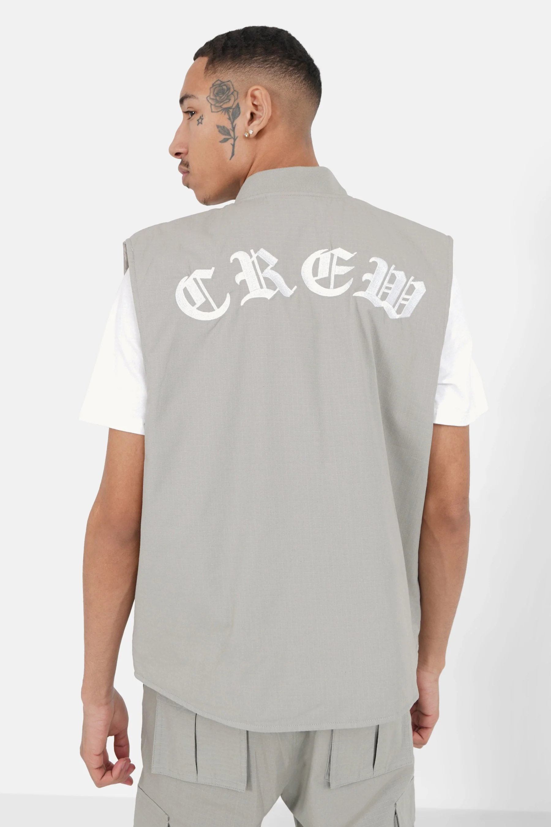 Gilet zip Crew Gris clair - Image 5