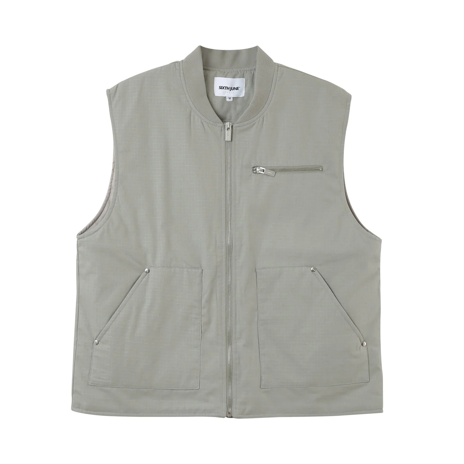 Gilet zip Crew Gris clair - Image 7