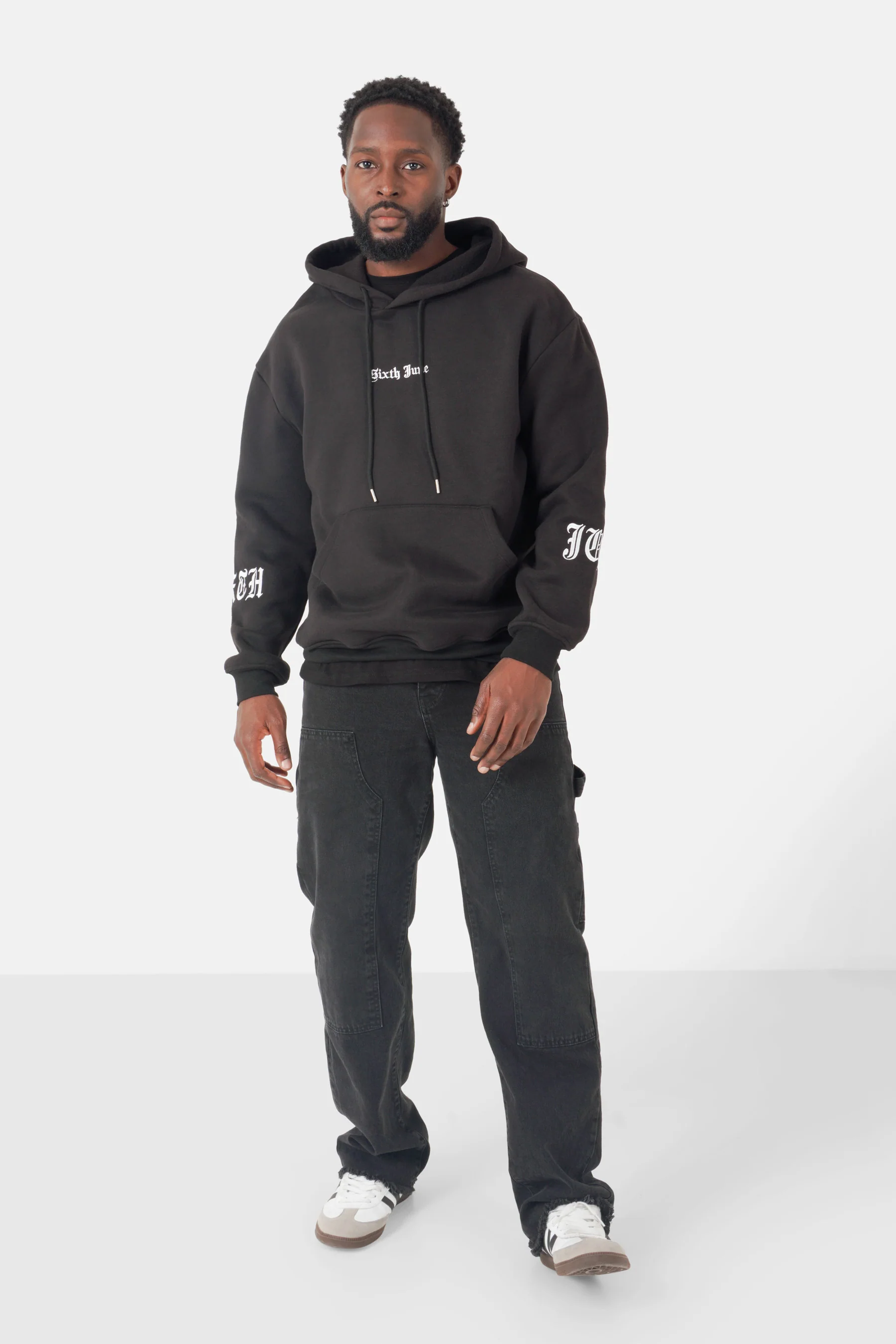 Sweatshirt capuche crew molletonné Noir - Image 2