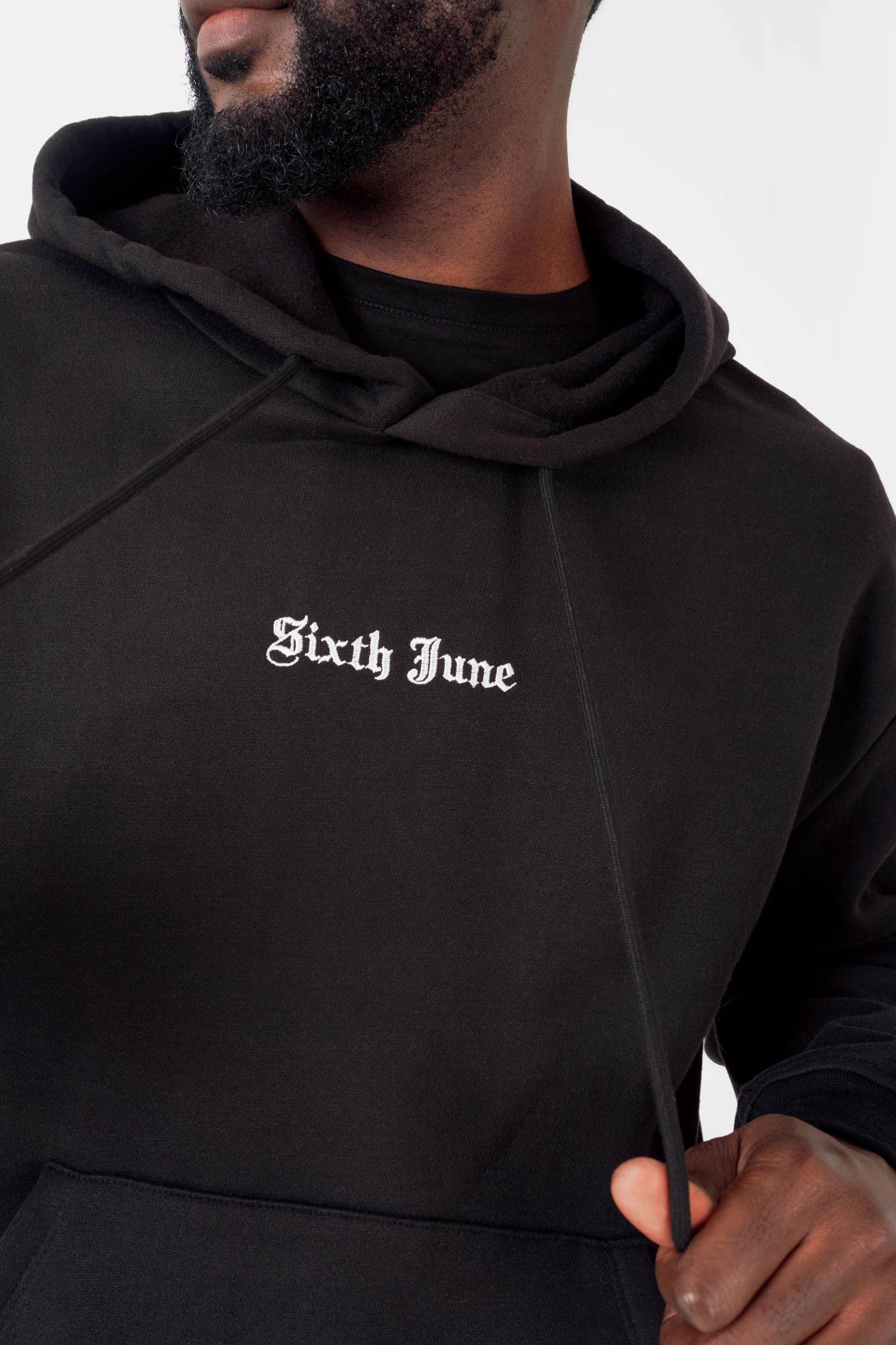 Sweatshirt capuche crew molletonné Noir - Image 3
