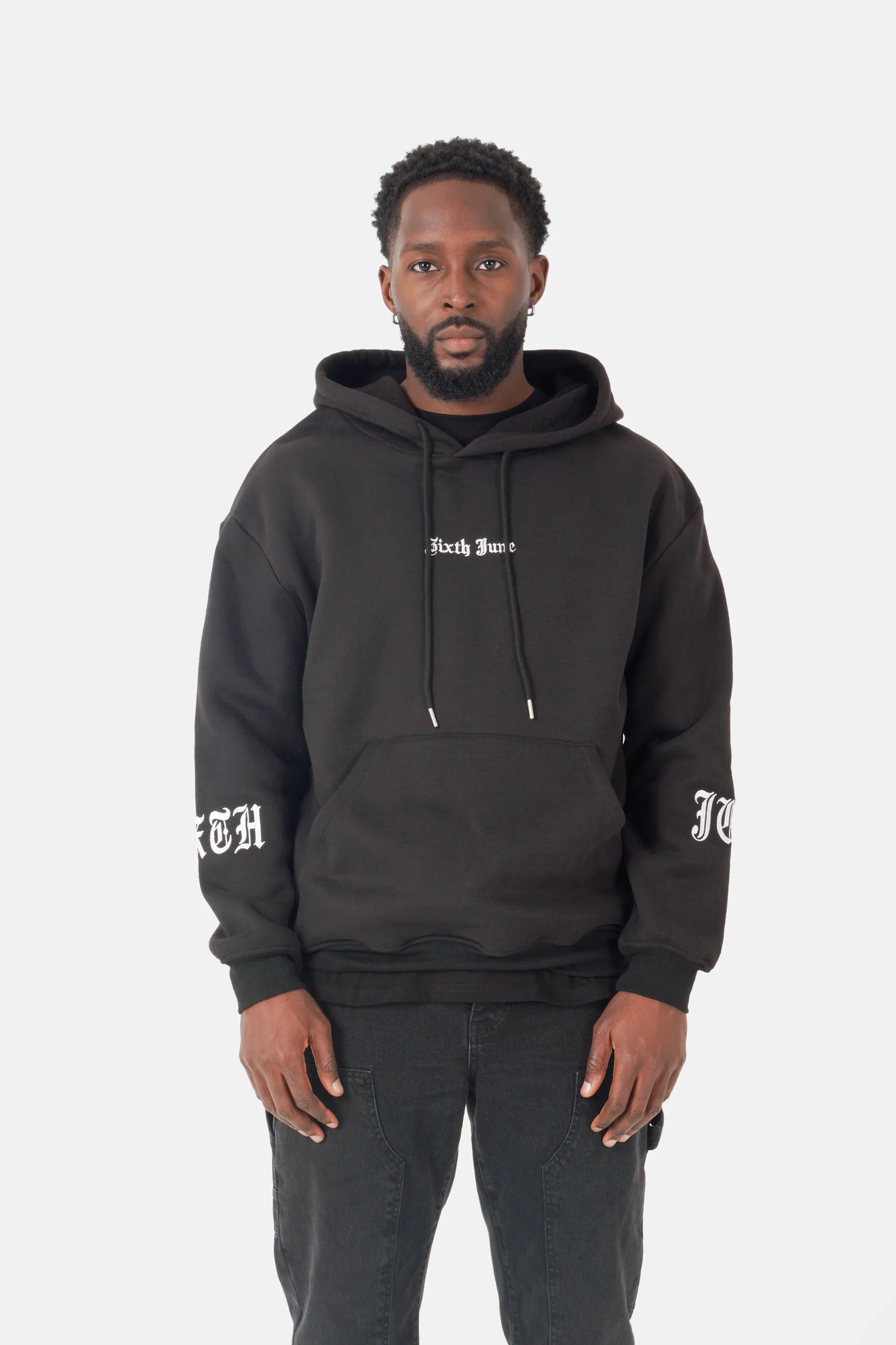 Sweatshirt capuche crew molletonné Noir - Image 5