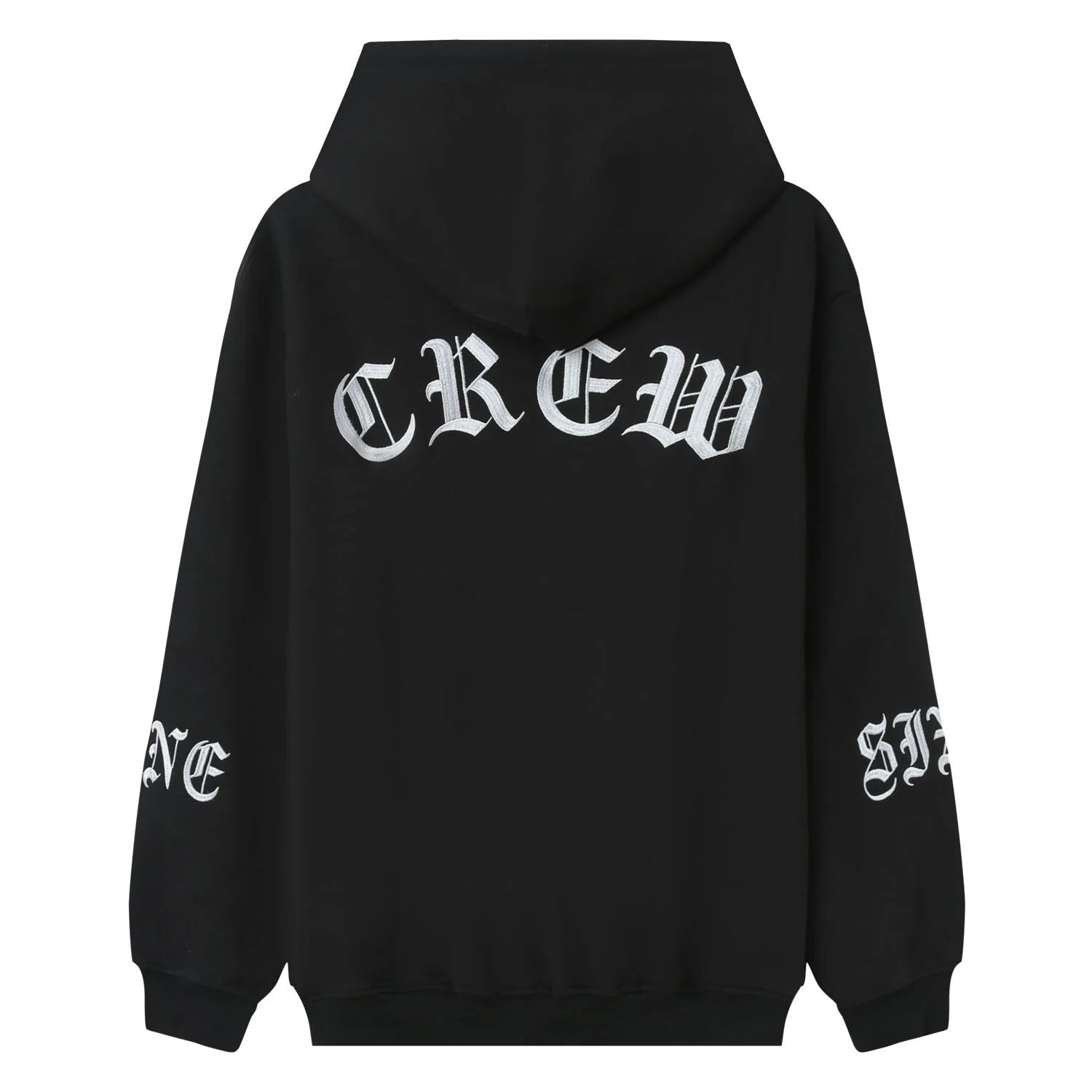 Sweatshirt capuche crew molletonné Noir - Image 6