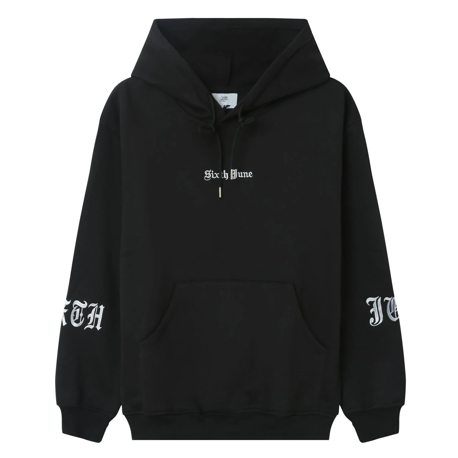 Sweatshirt capuche crew molletonné Noir - Image 7