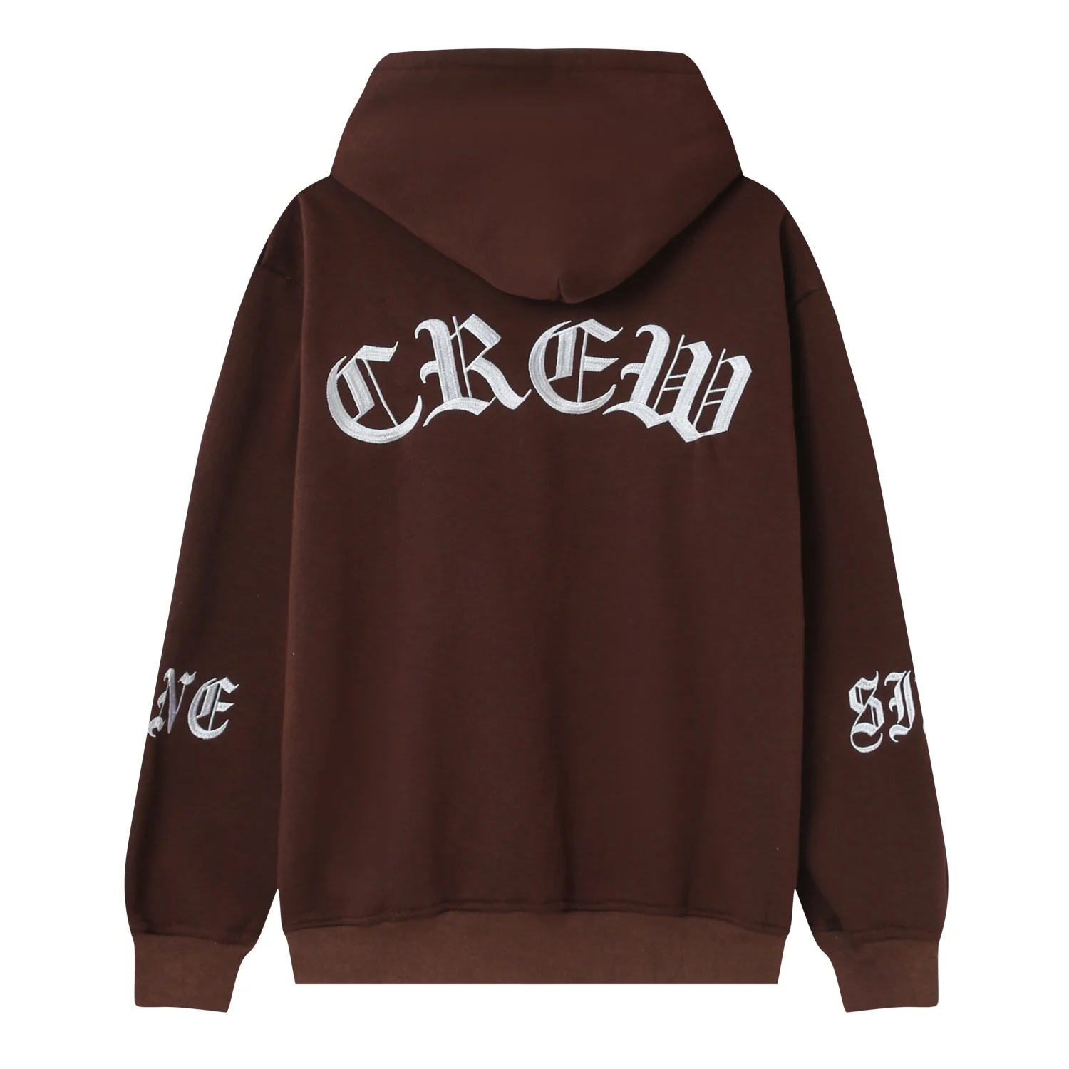Sweatshirt capuche crew molletonné Marron foncé - Image 6