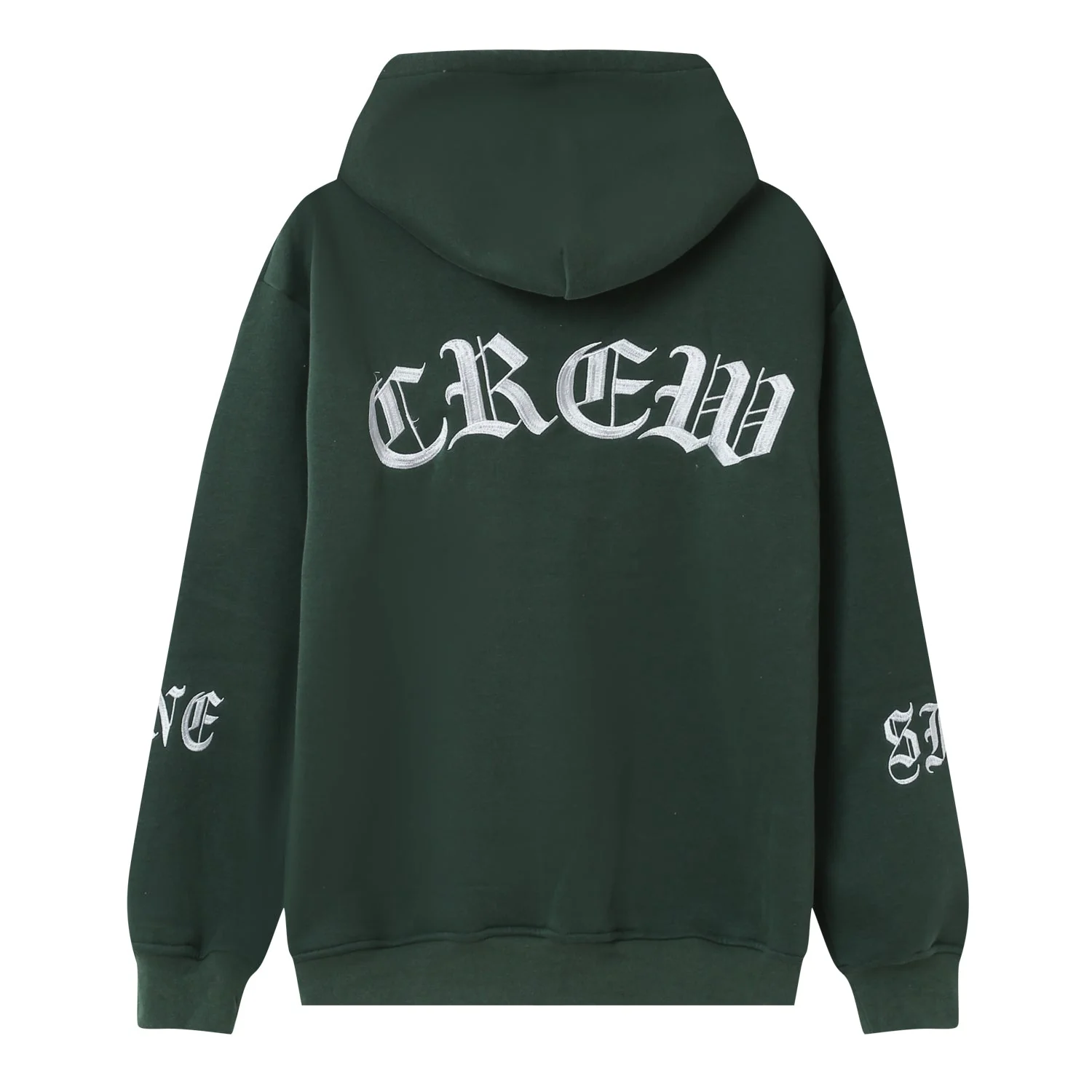 Sweatshirt capuche crew molletonné Vert foncé - Image 6