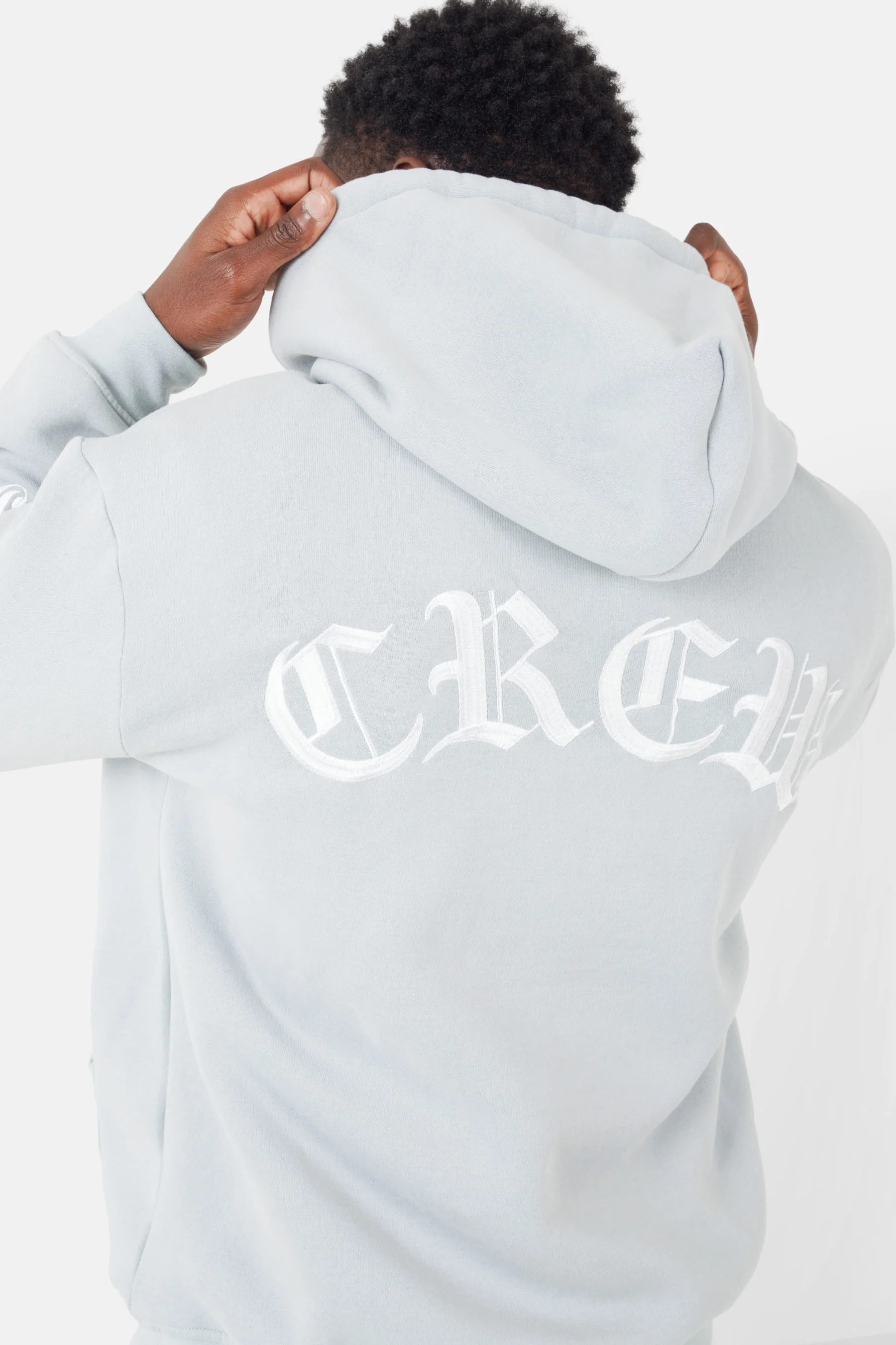 Sweatshirt capuche crew molletonné Bleu clair - Image 3