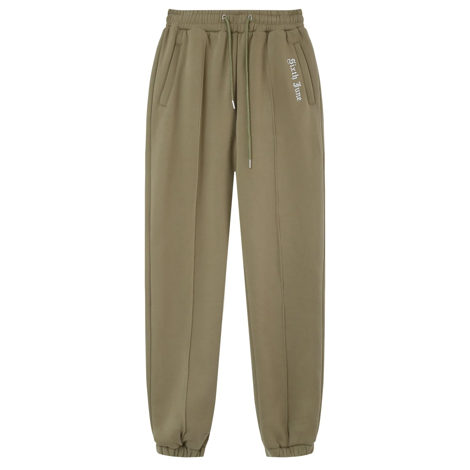 Jogging broderie gothique Vert kaki - Image 6