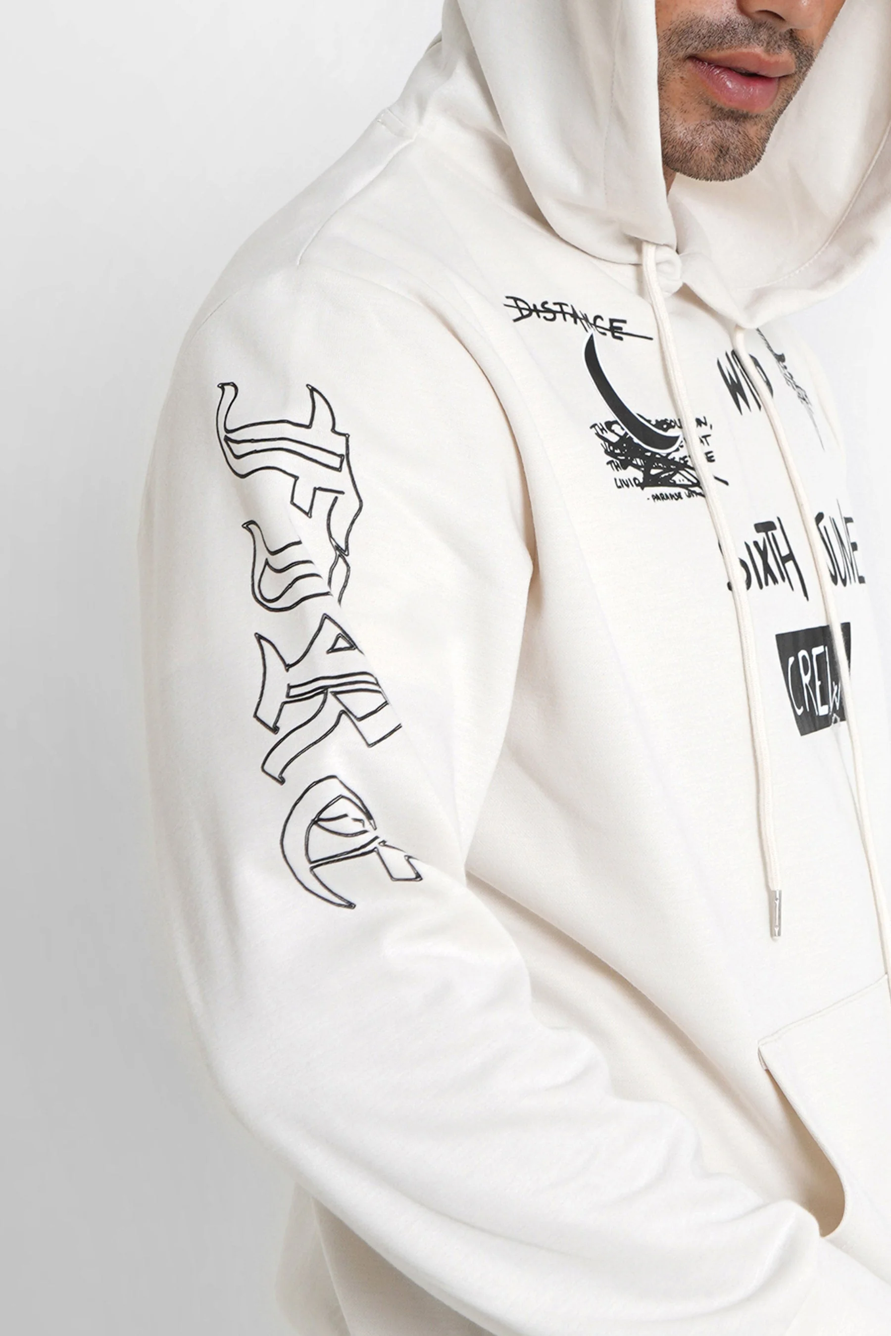 Sweat à capuche crew Beige - Image 3