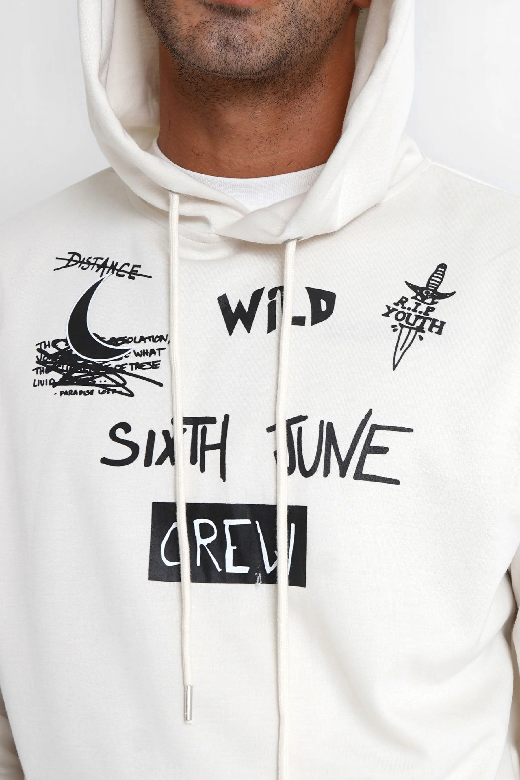 Sweat à capuche crew Beige - Image 4