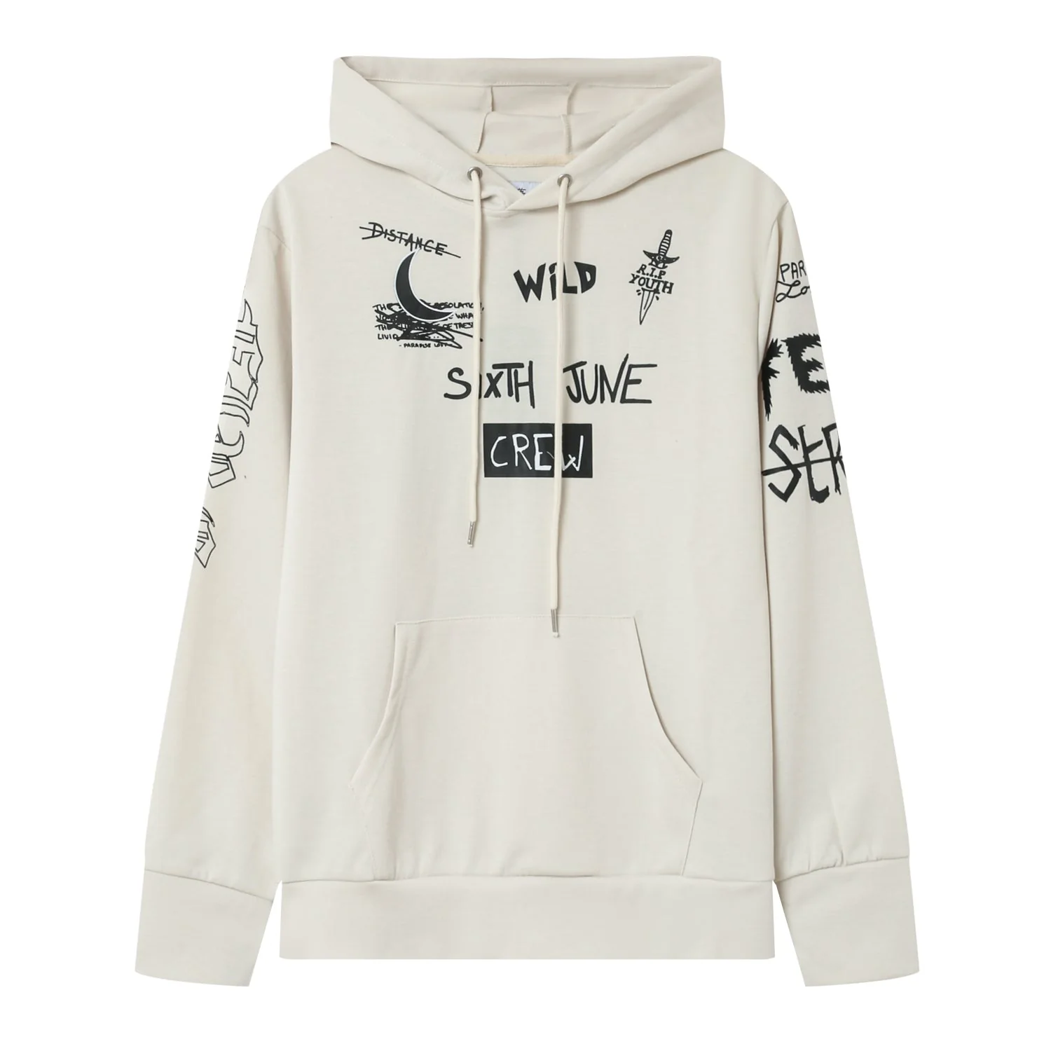 Sweat à capuche crew Beige - Image 6