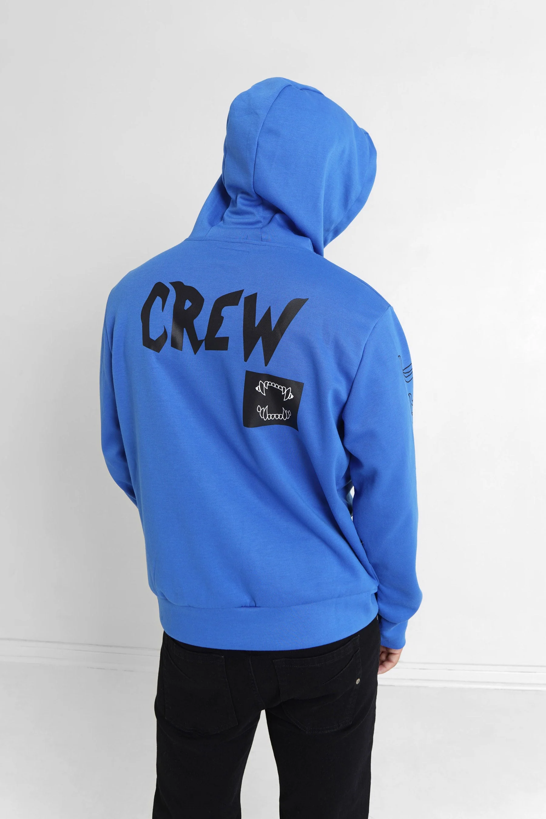 Sweat à capuche crew Bleu foncé - Image 5