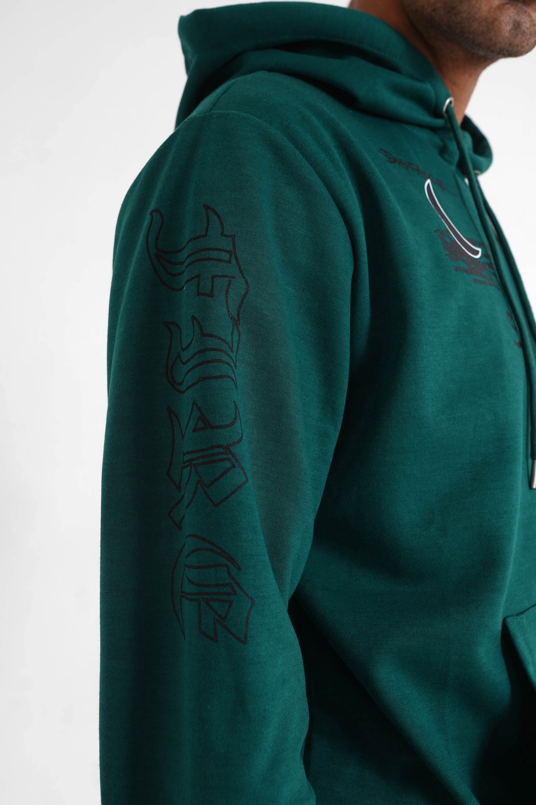 Sweat à capuche crew Vert foncé - Image 4